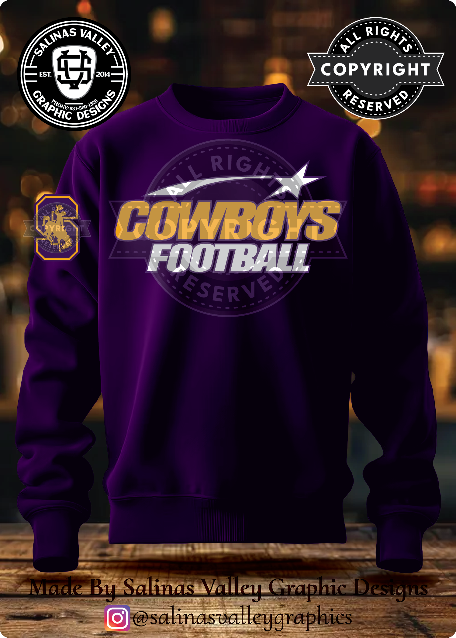 SHS Football Style 1 Purple