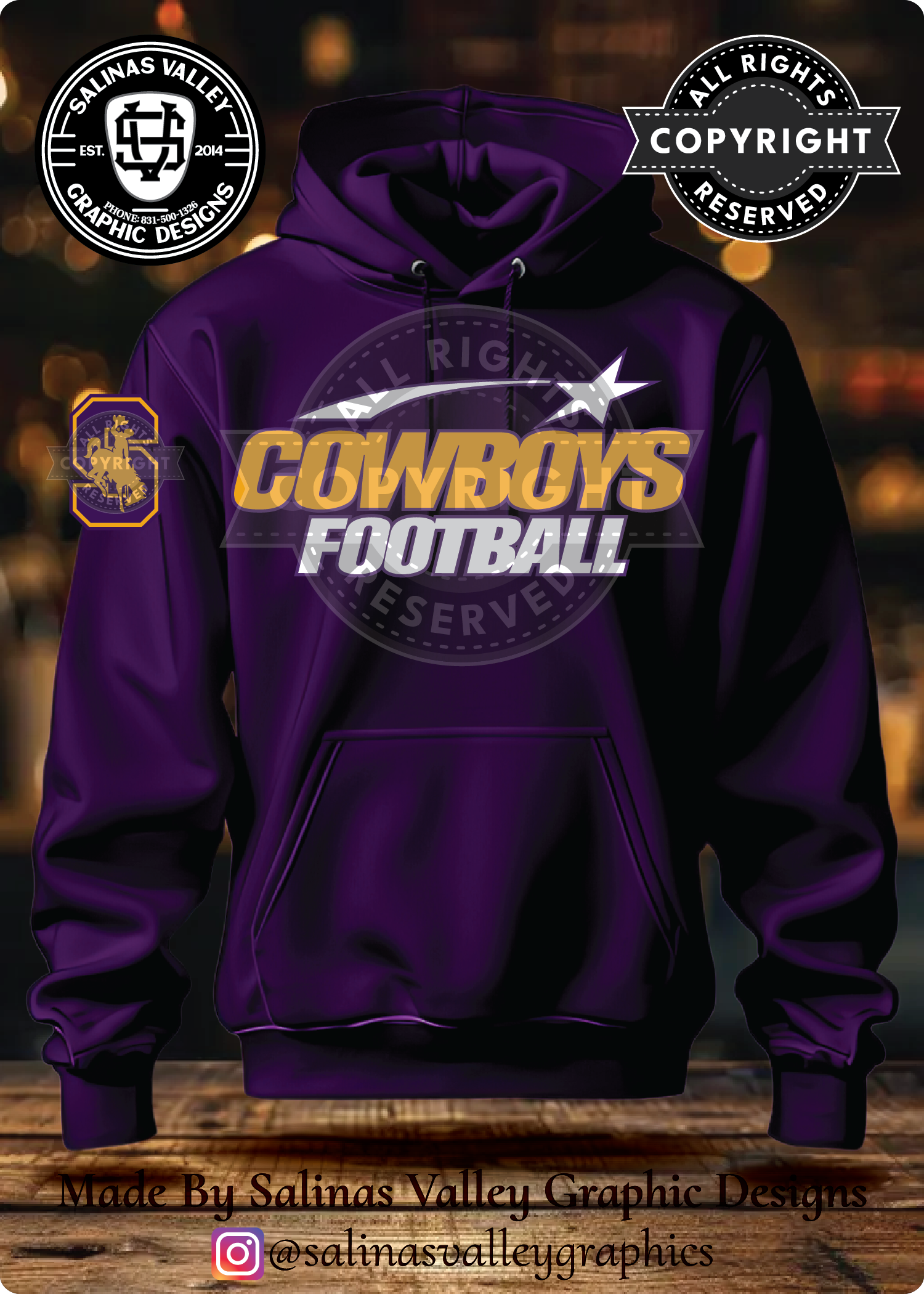 SHS Football Style 1 Purple