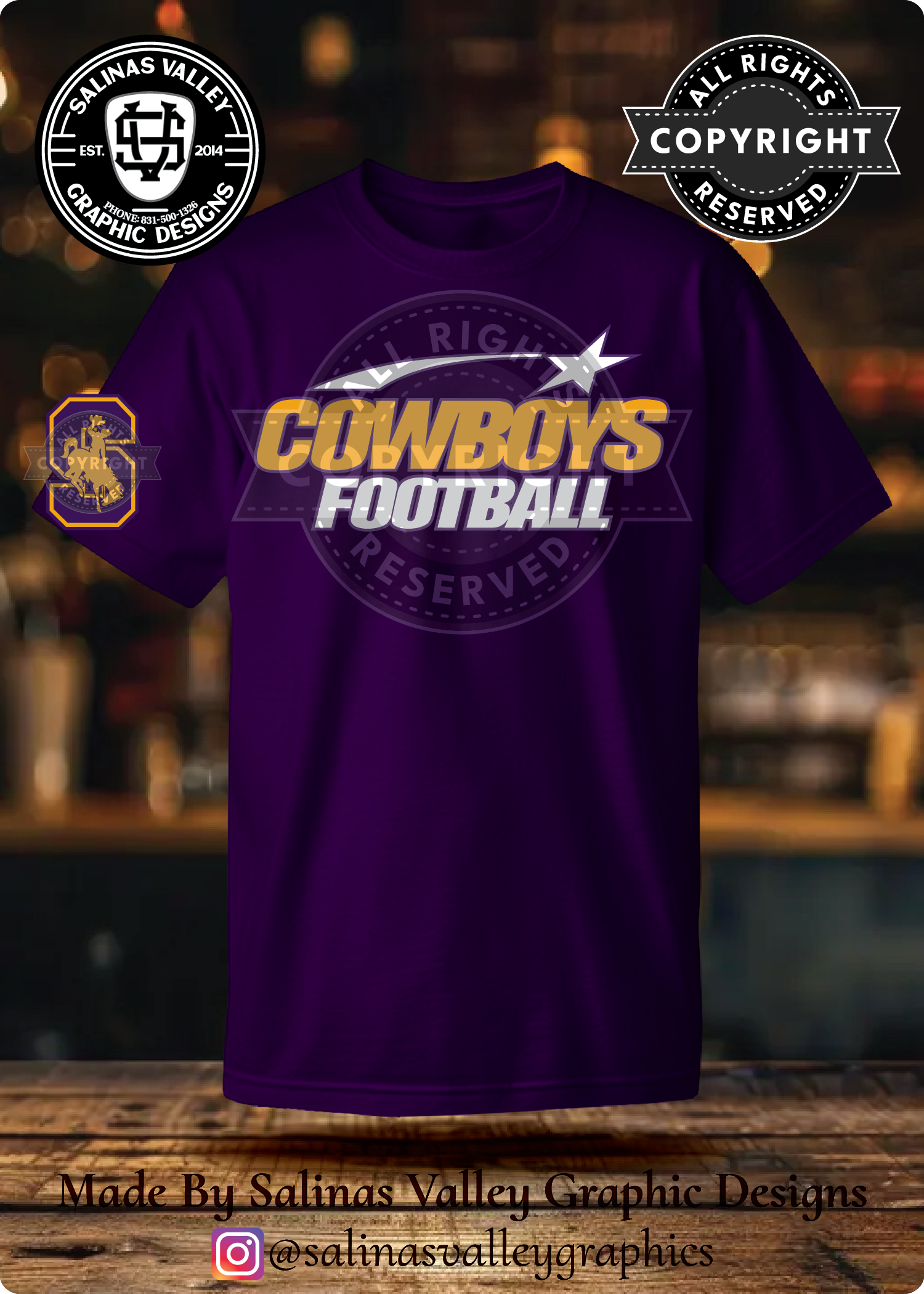 SHS Football Style 1 Purple