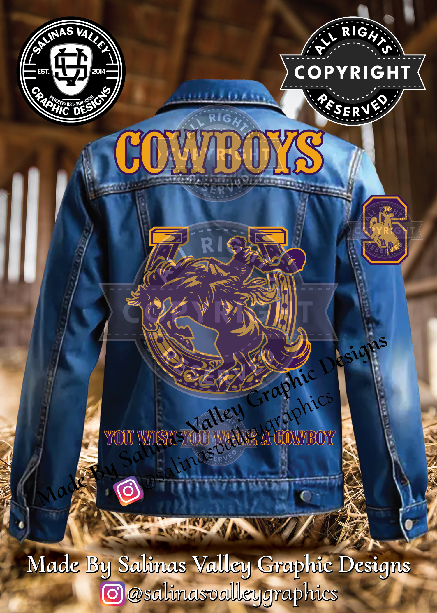 SHS Football Women's Denim Jacket - Glitter
