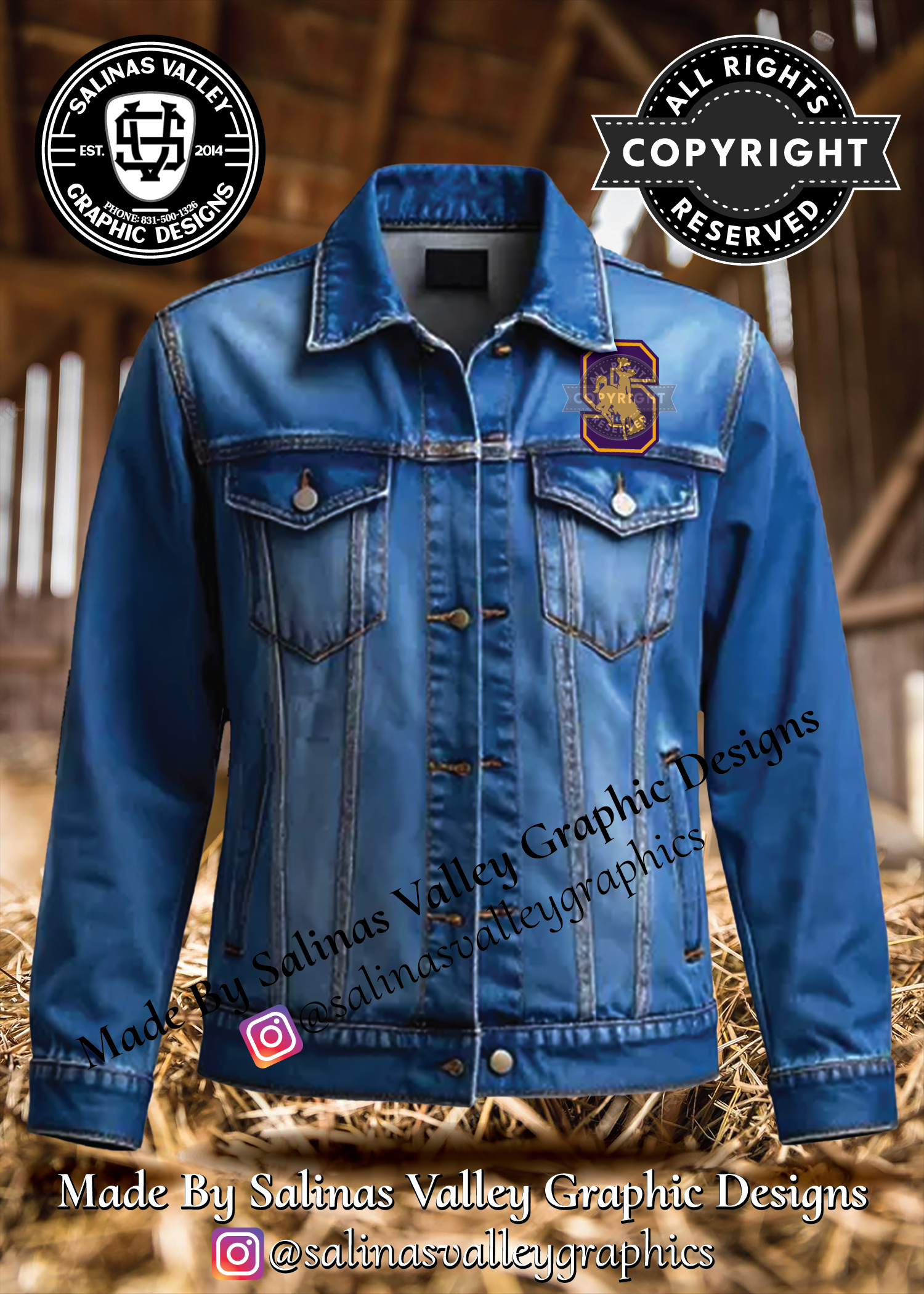 SHS Football Women's Denim Jacket - Glitter