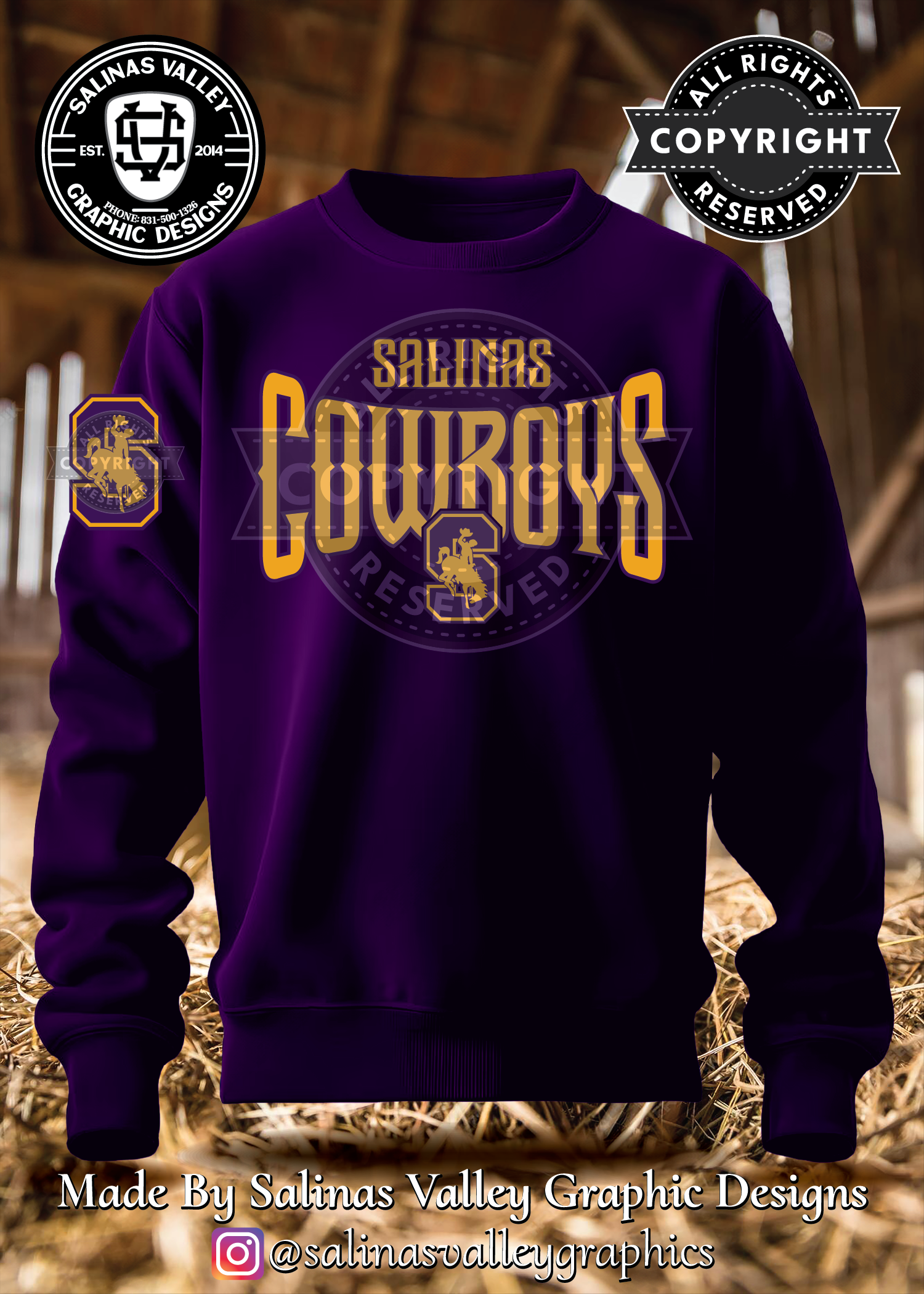 SHS Football Style 11 Purple - Glitter
