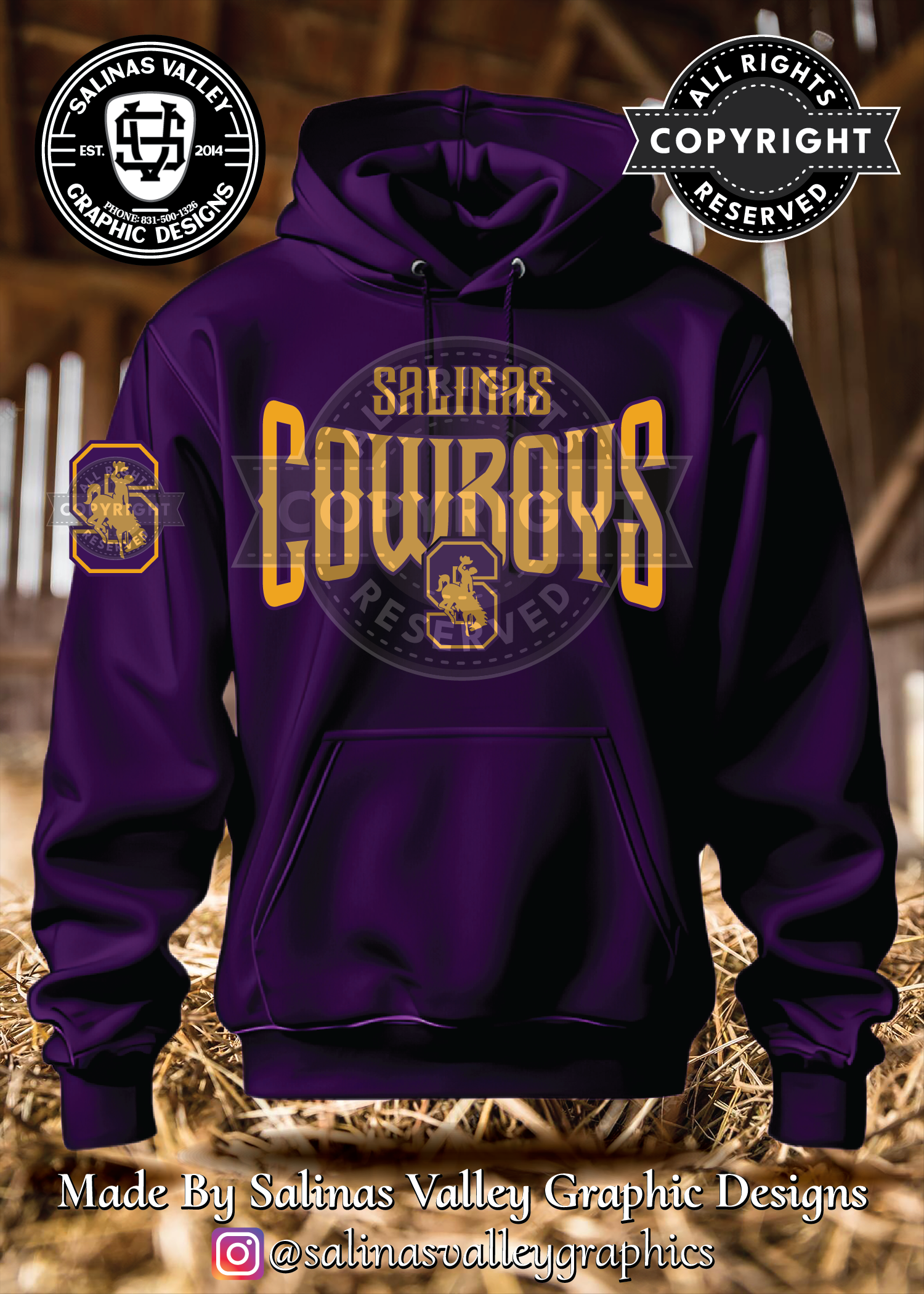 SHS Football Style 11 Purple - Glitter