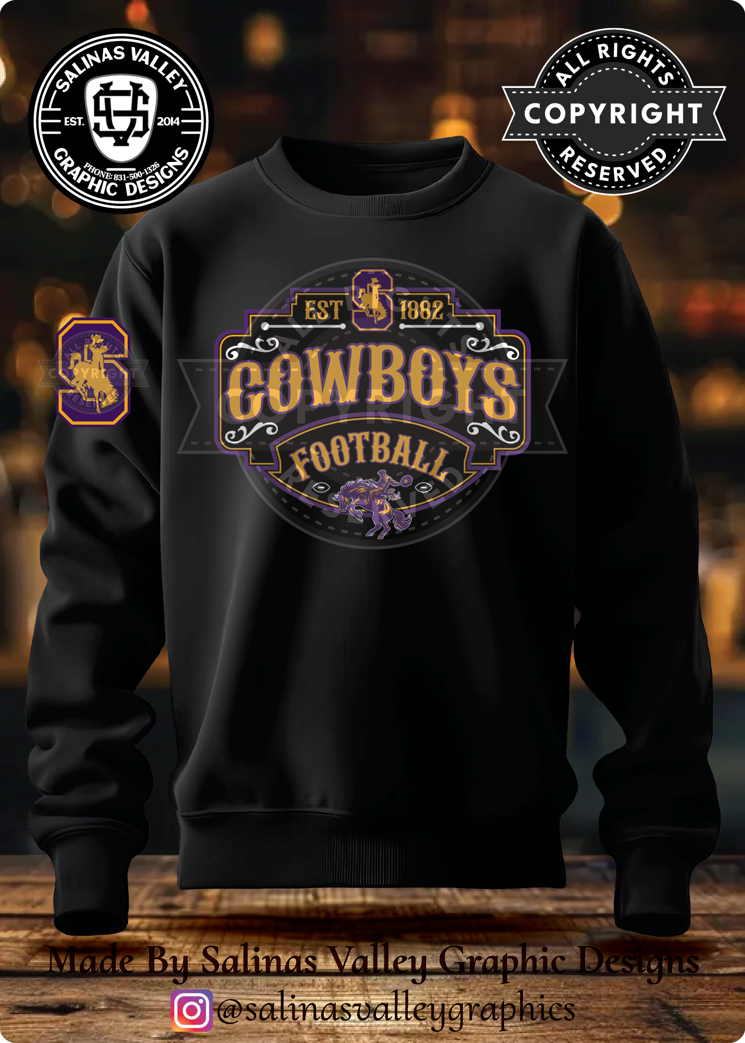 SHS Football Style 12 Black