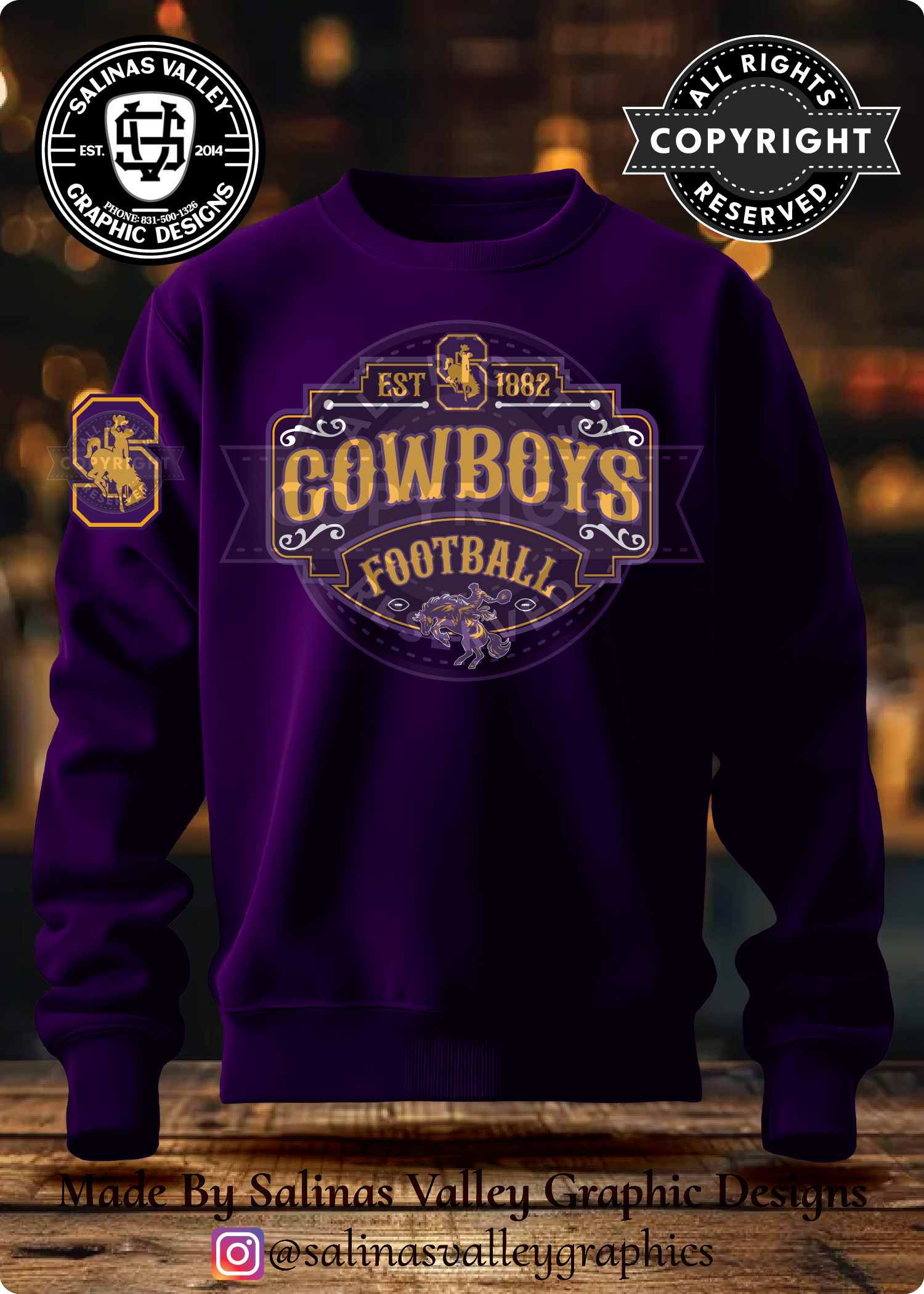 SHS Football Style 12 Purple