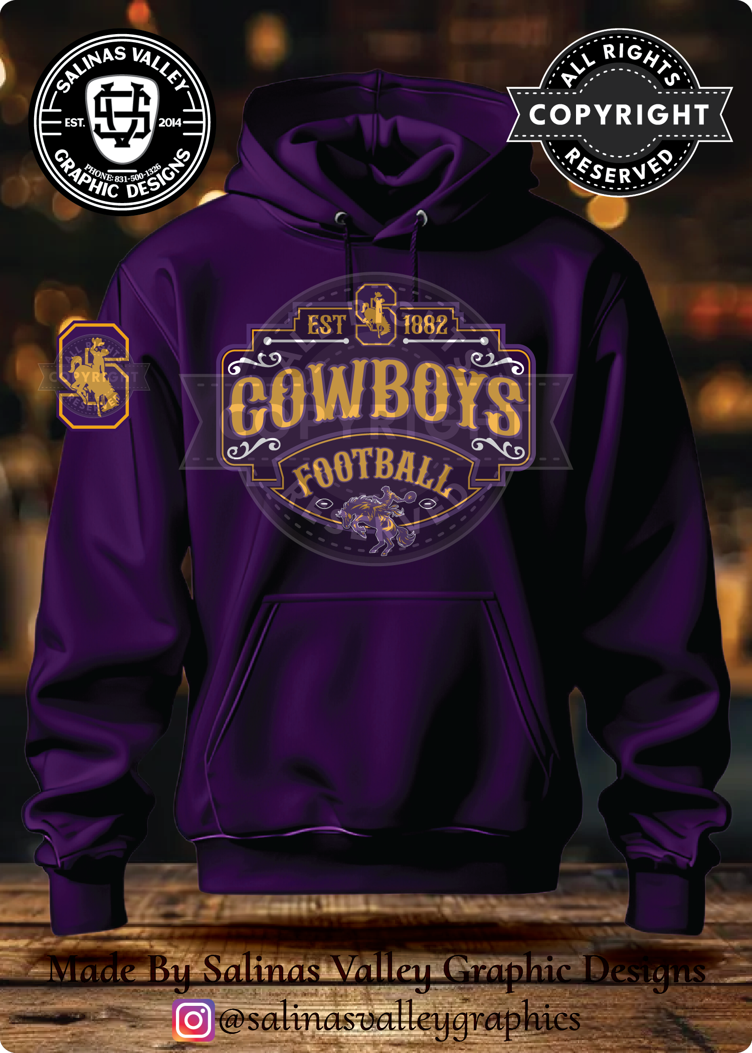 SHS Football Style 12 Purple