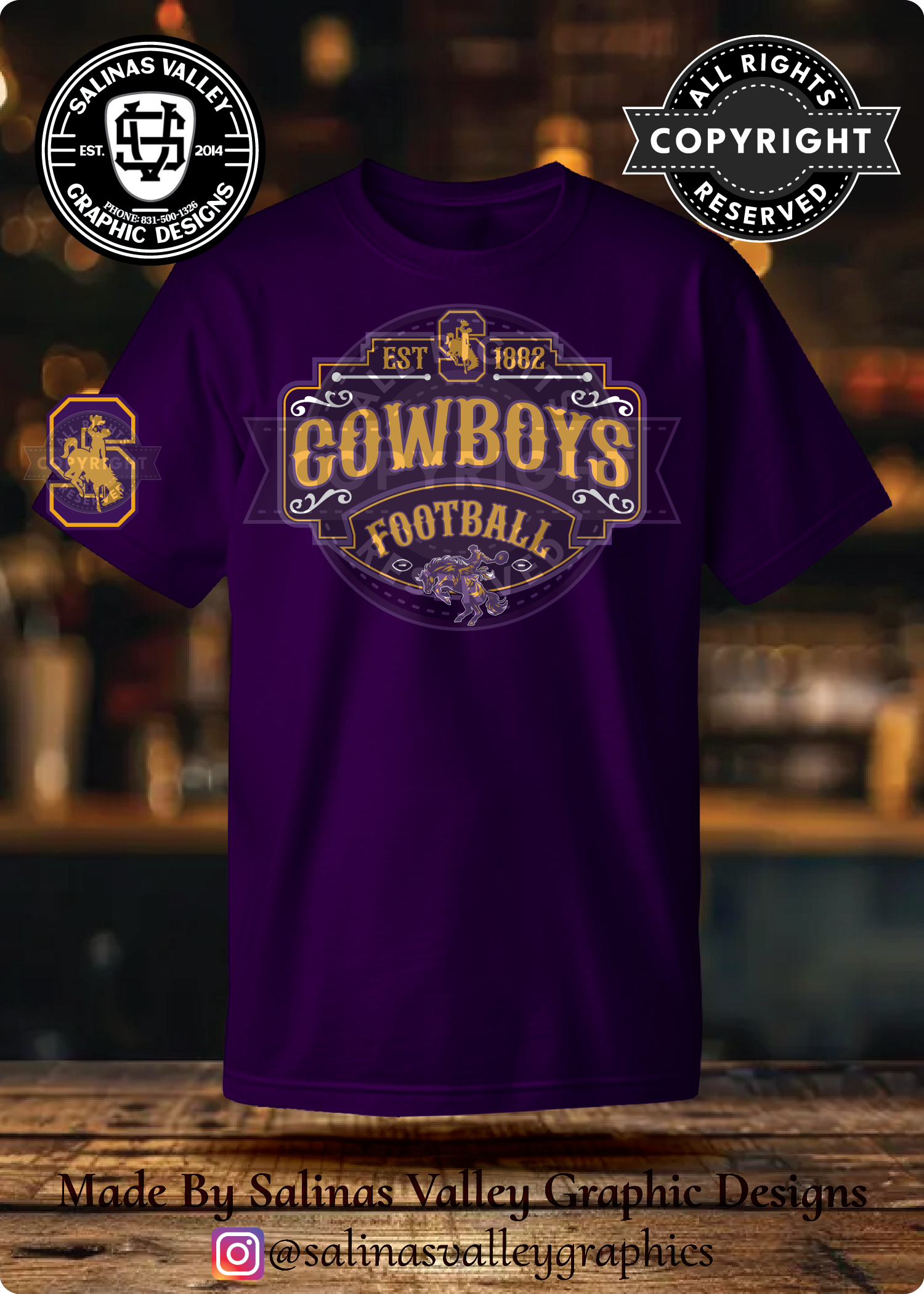 SHS Football Style 12 Purple