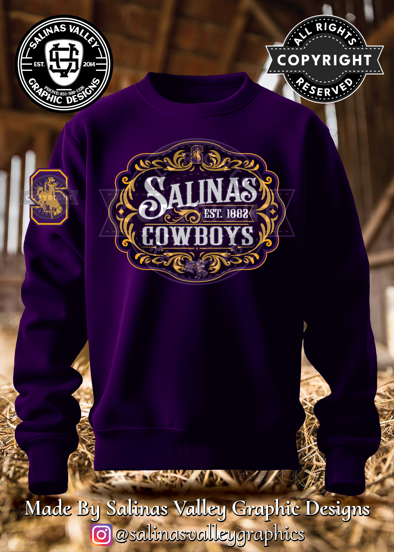 SHS Football Belt Buckle Purple - Glitter