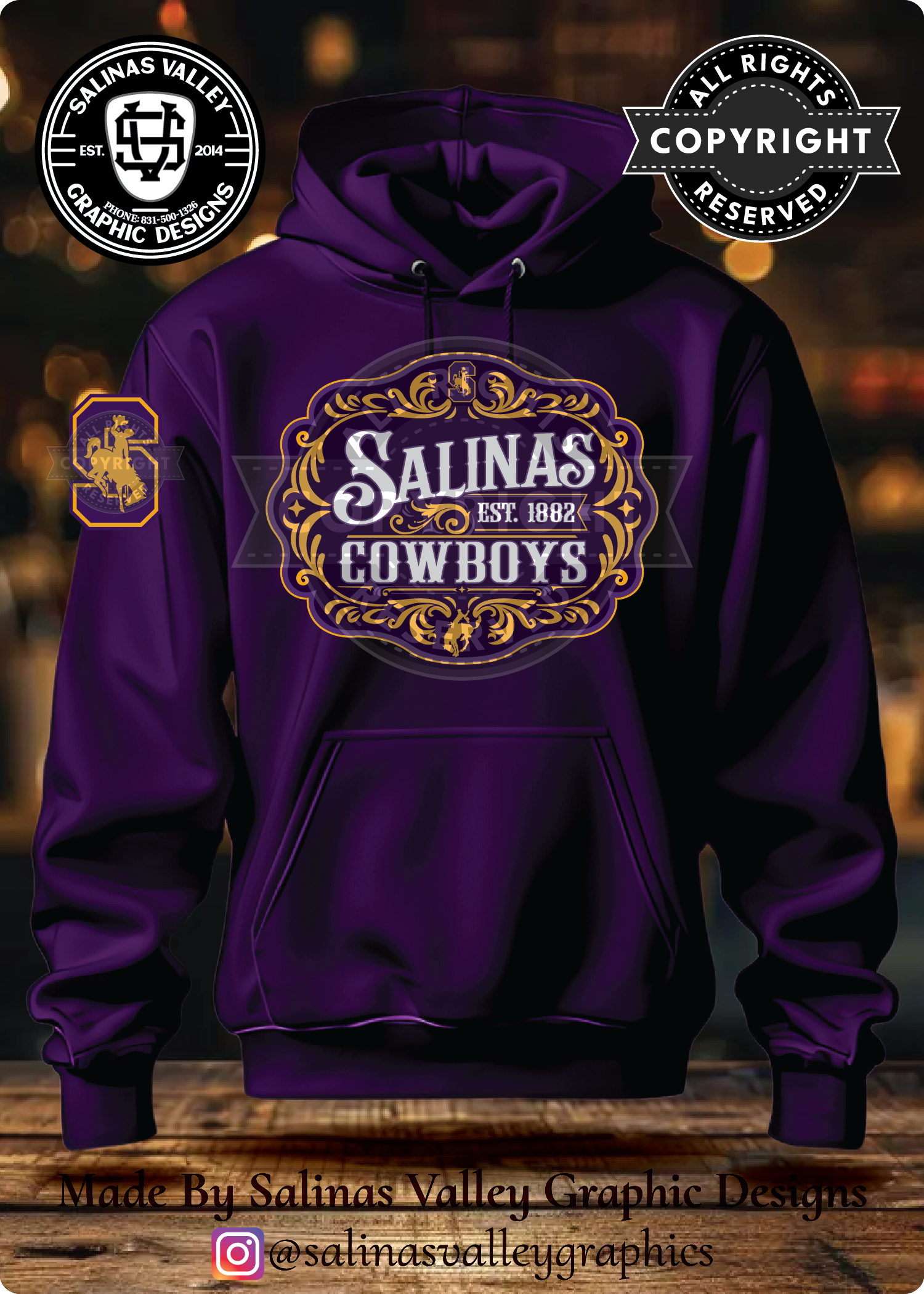 SHS Football Belt Buckle Purple