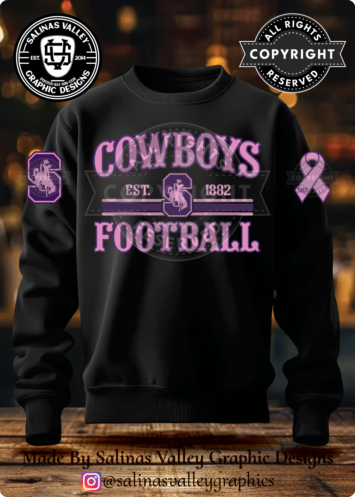 SHS Football PINK OUT NIGHT - Black