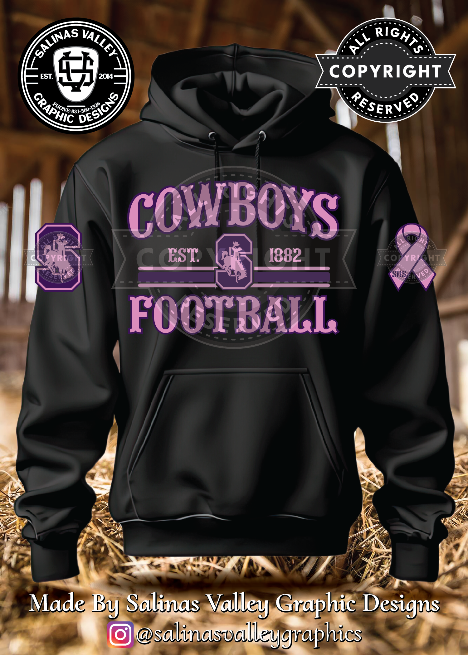 SHS Football Style PINK NIGHT - Glitter