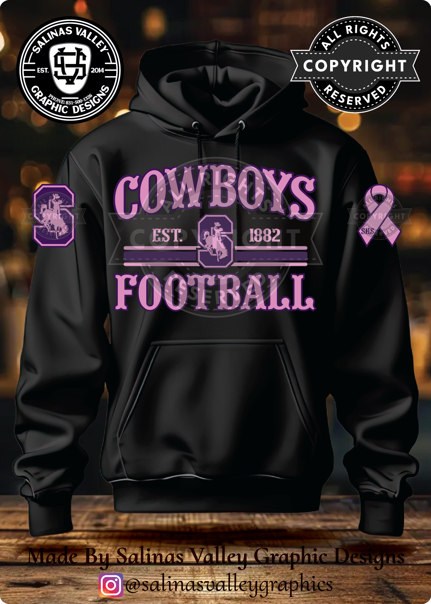 SHS Football PINK OUT NIGHT - Black