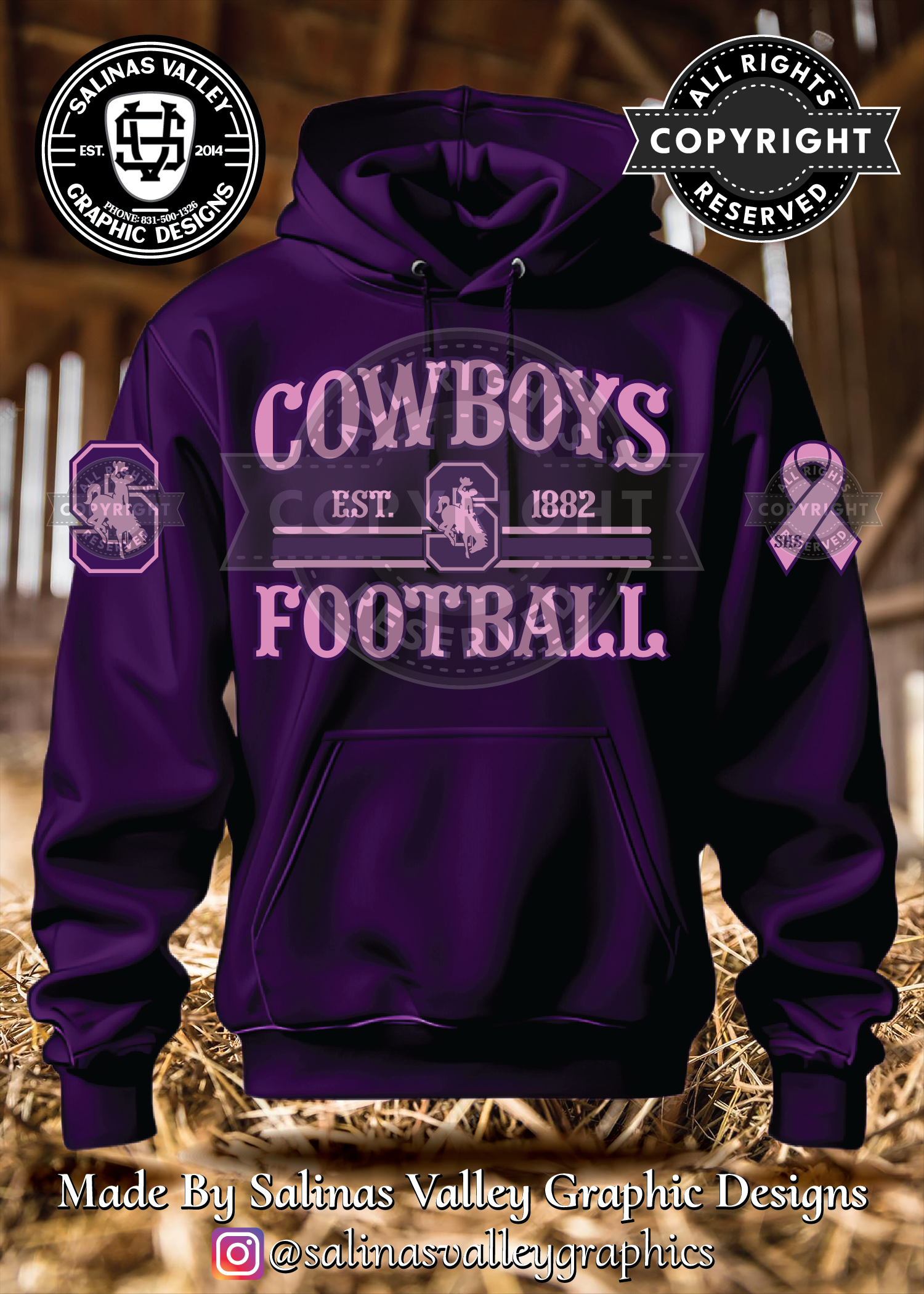 SHS Football Style PINK NIGHT - Glitter