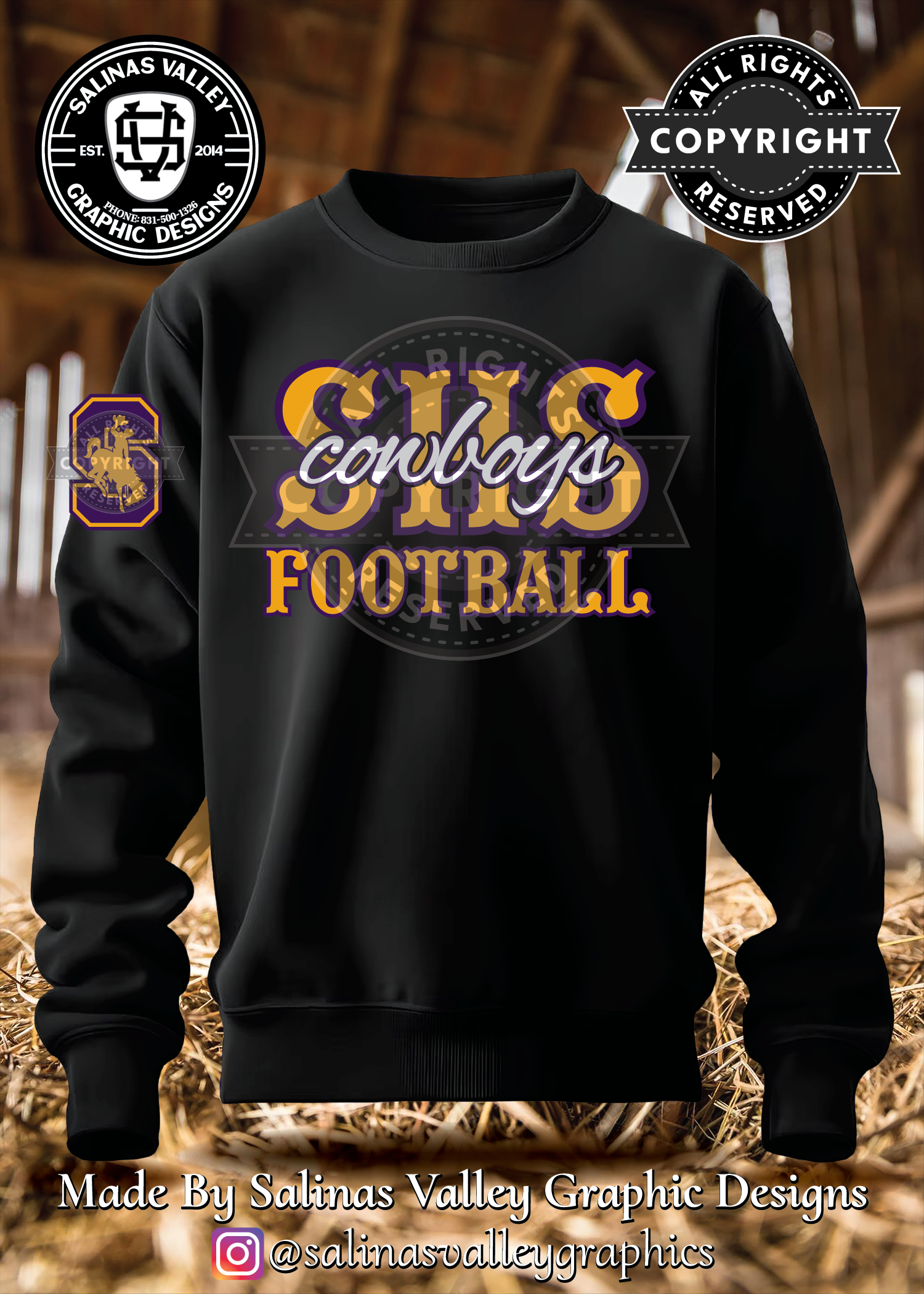 SHS Football Style 15 Black - Glitter