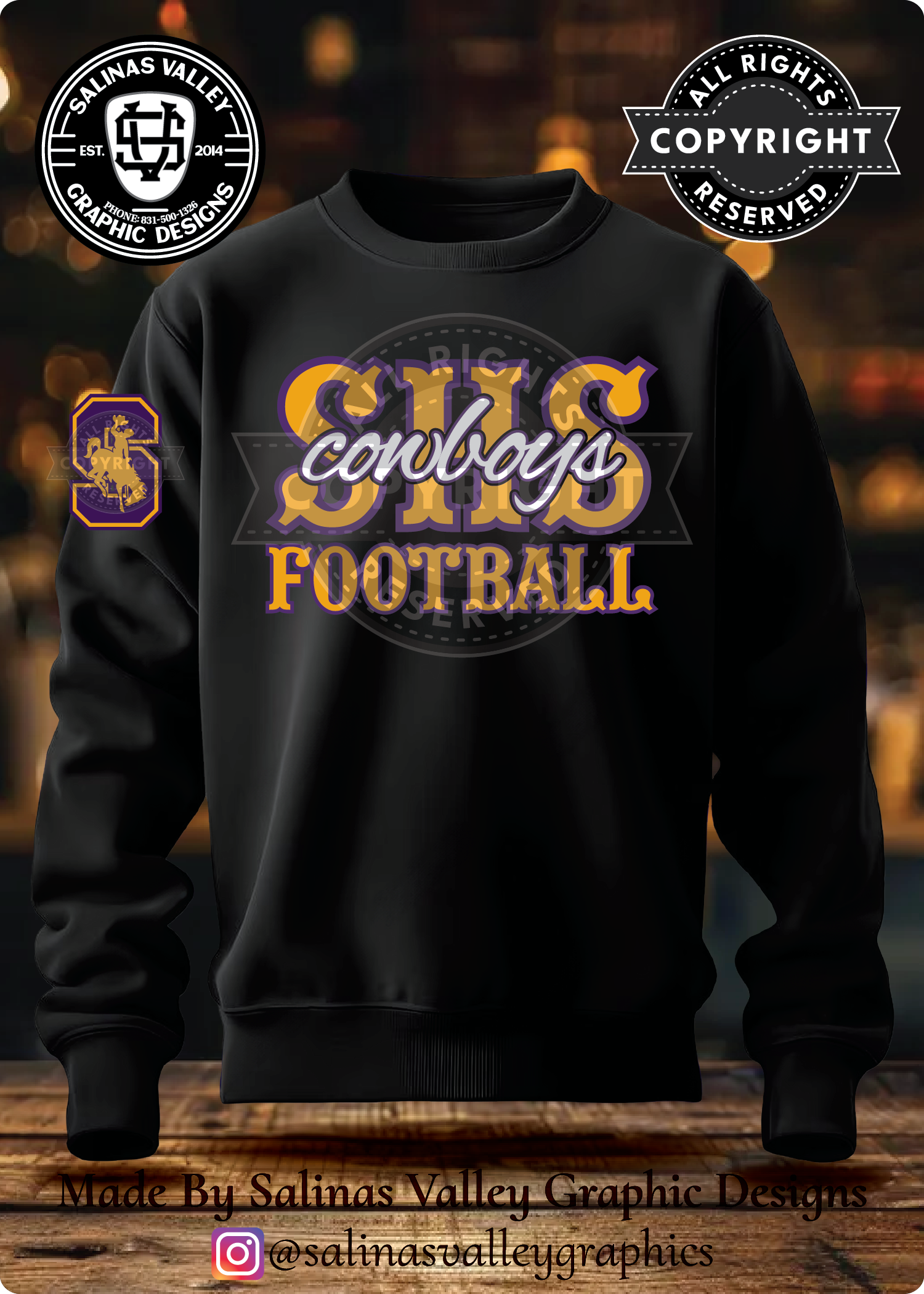 SHS Football Style 15 Black