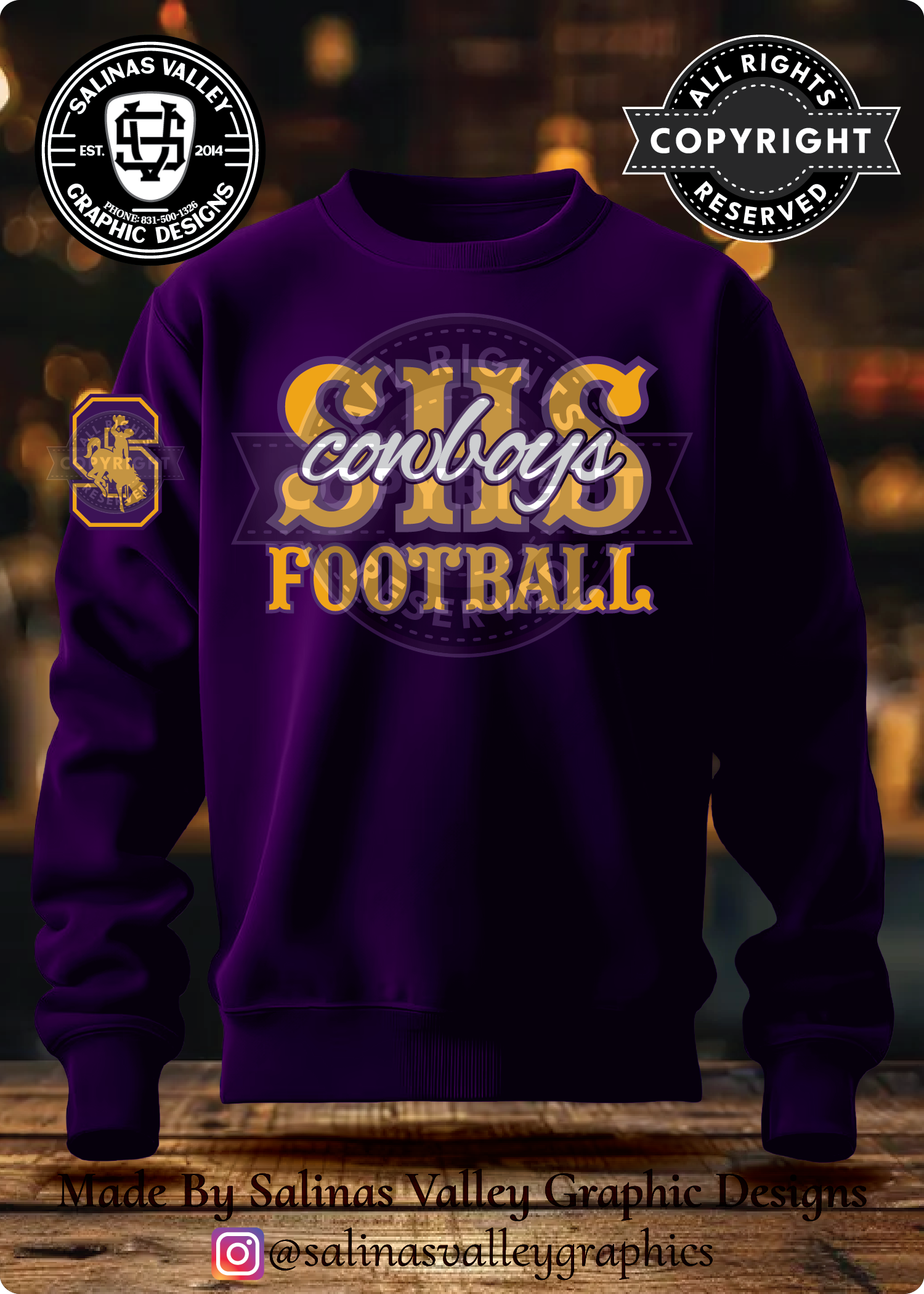 SHS Football Style 15 Purple