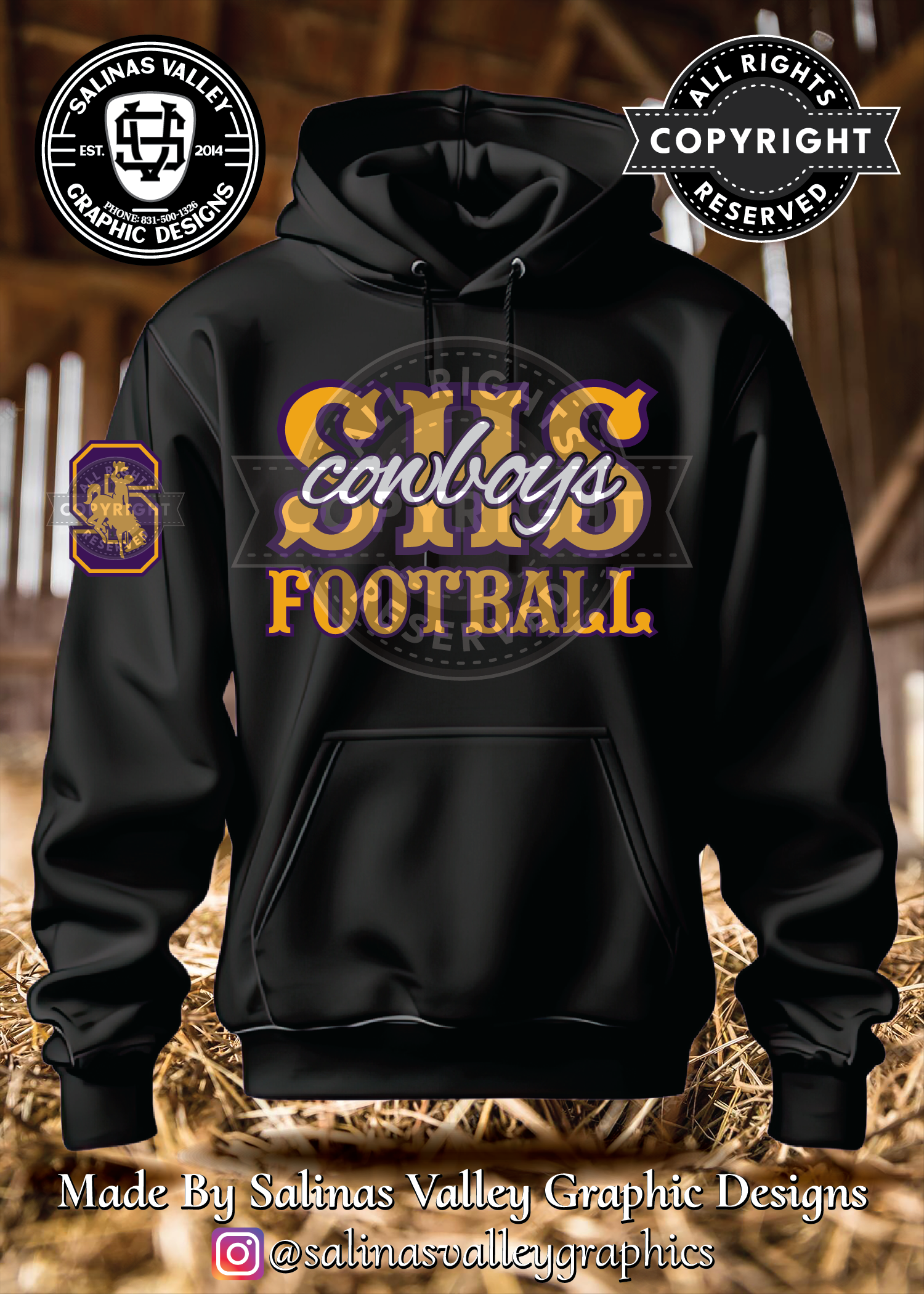 SHS Football Style 15 Black - Glitter