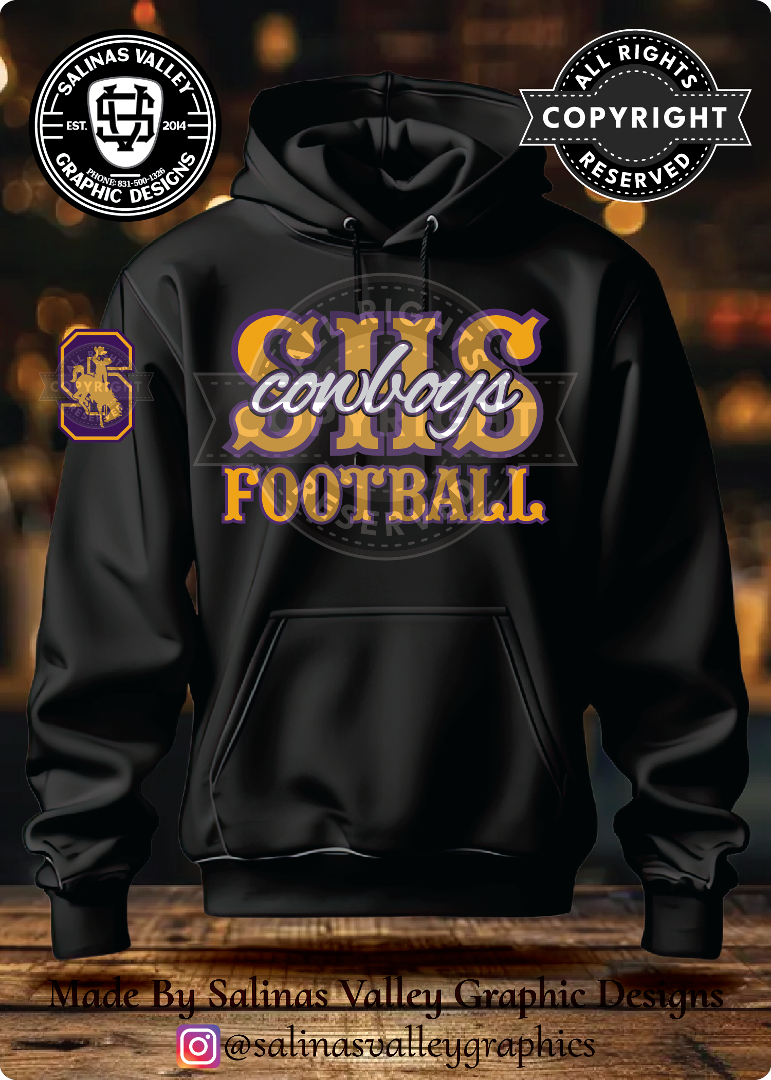SHS Football Style 15 Black