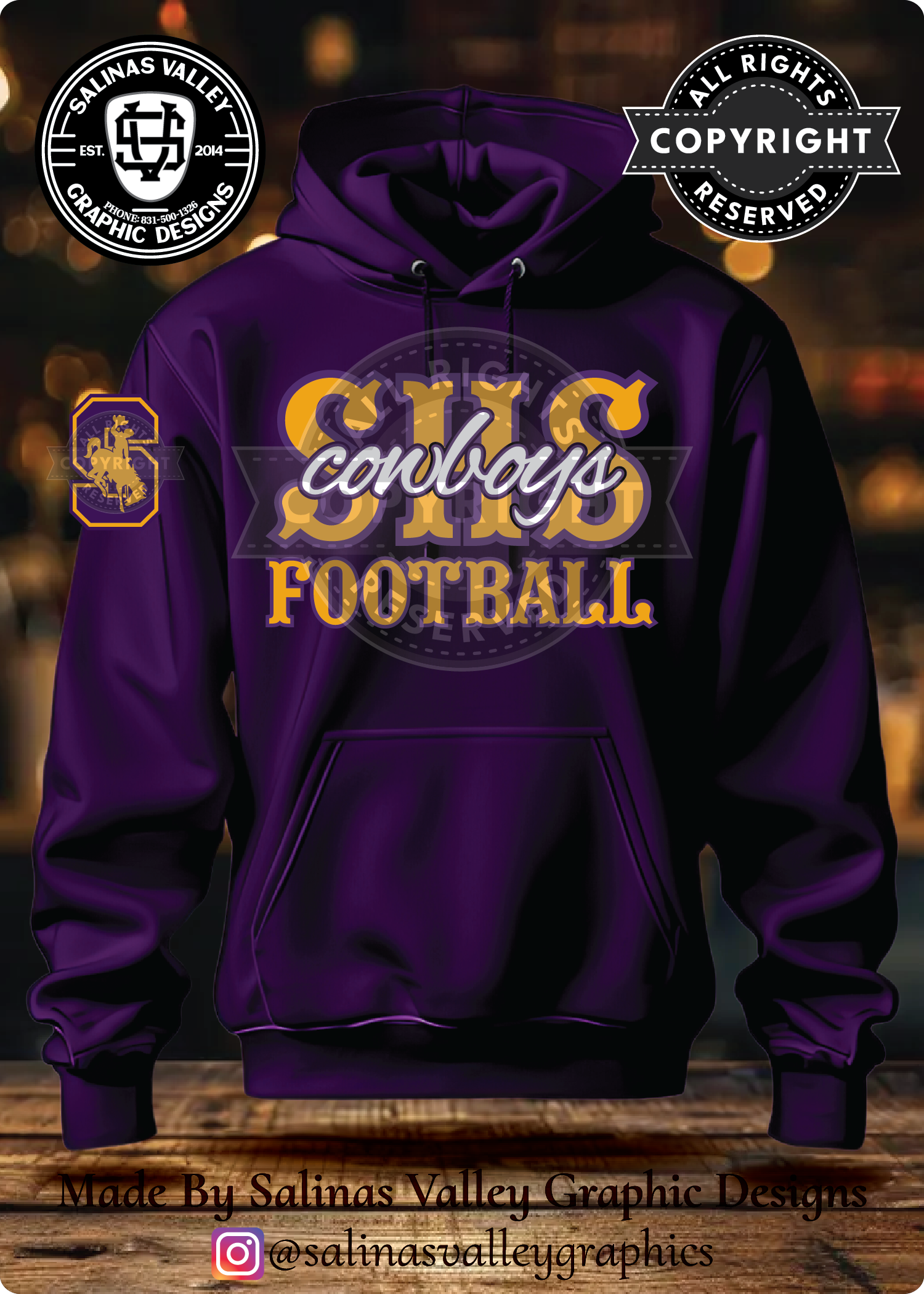 SHS Football Style 15 Purple