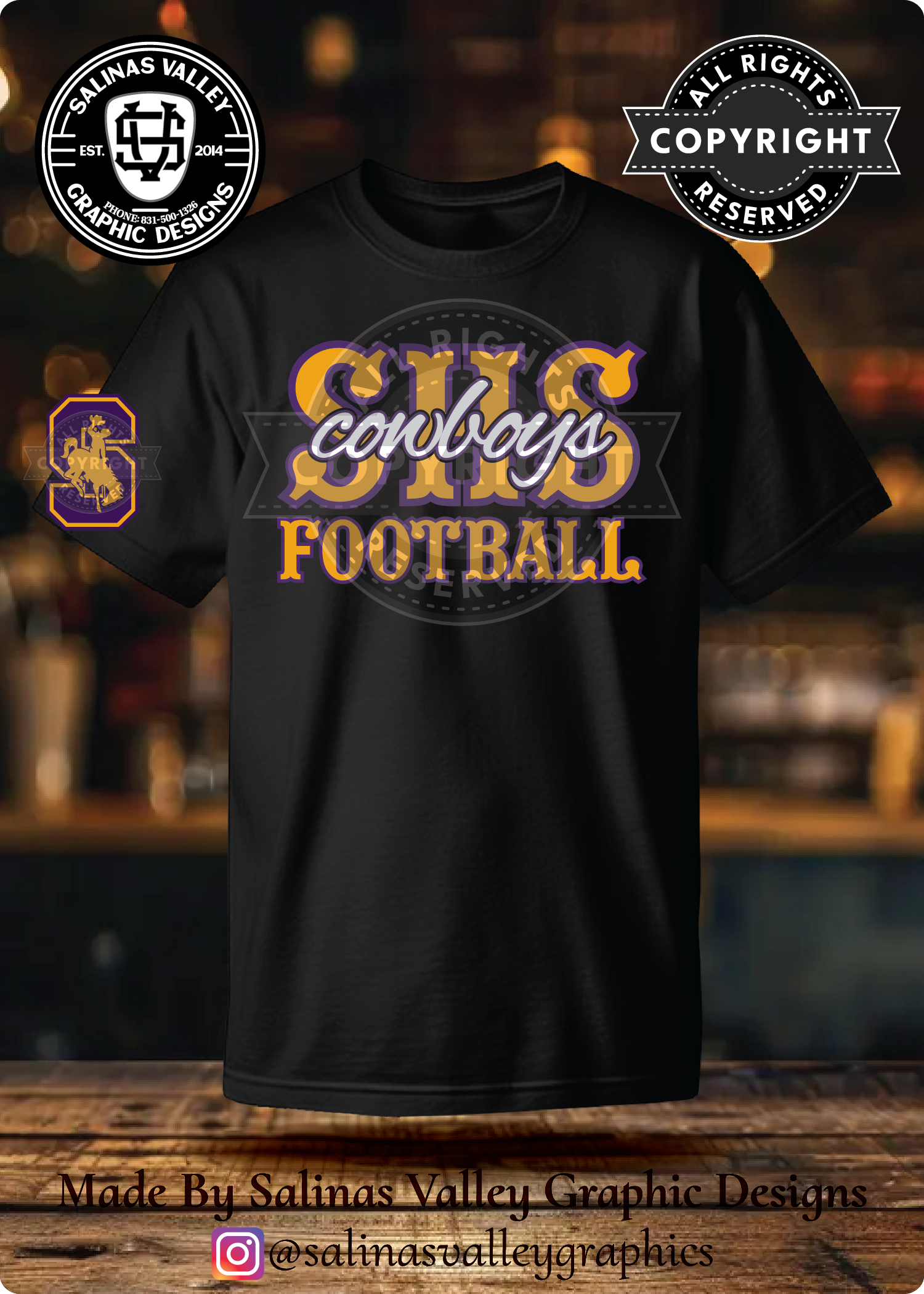 SHS Football Style 15 Black