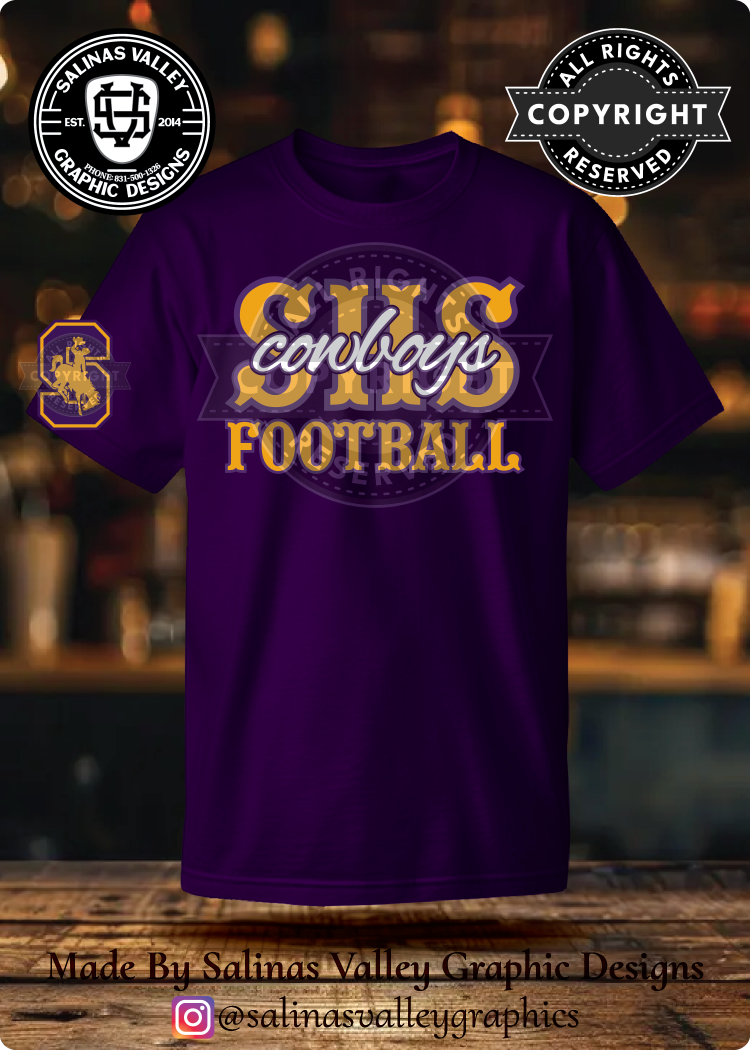 SHS Football Style 15 Purple