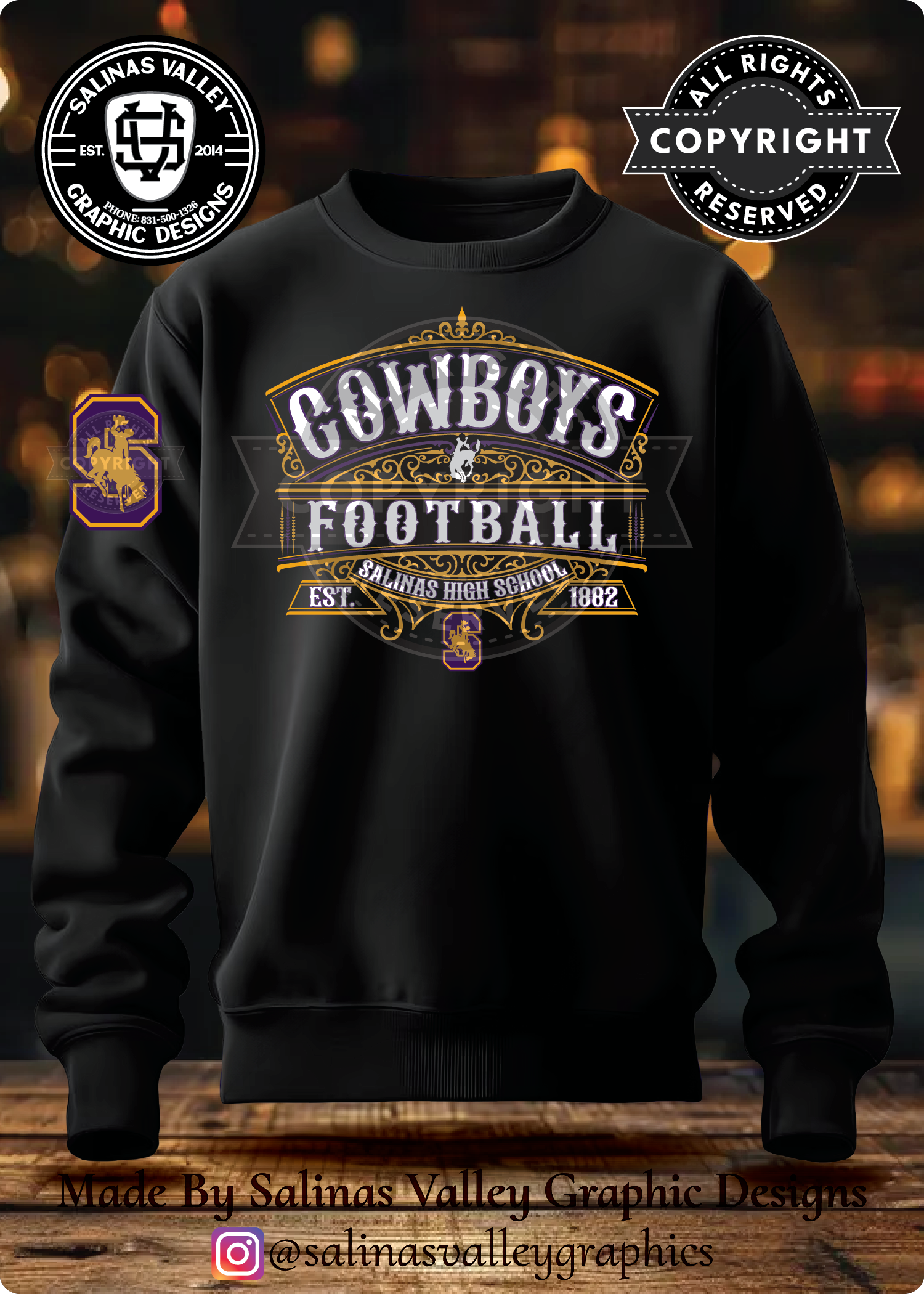 SHS Football Style 16 Black