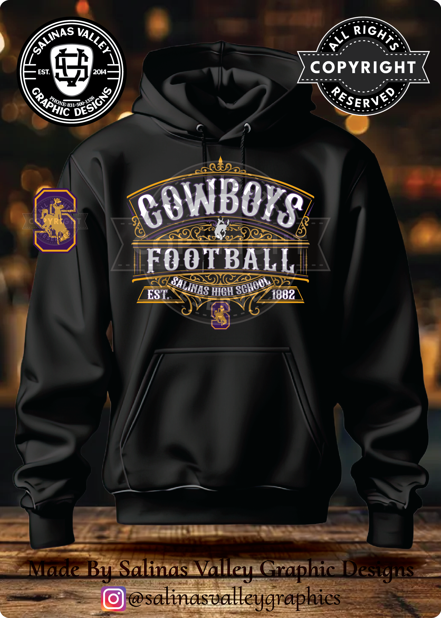 SHS Football Style 16 Black