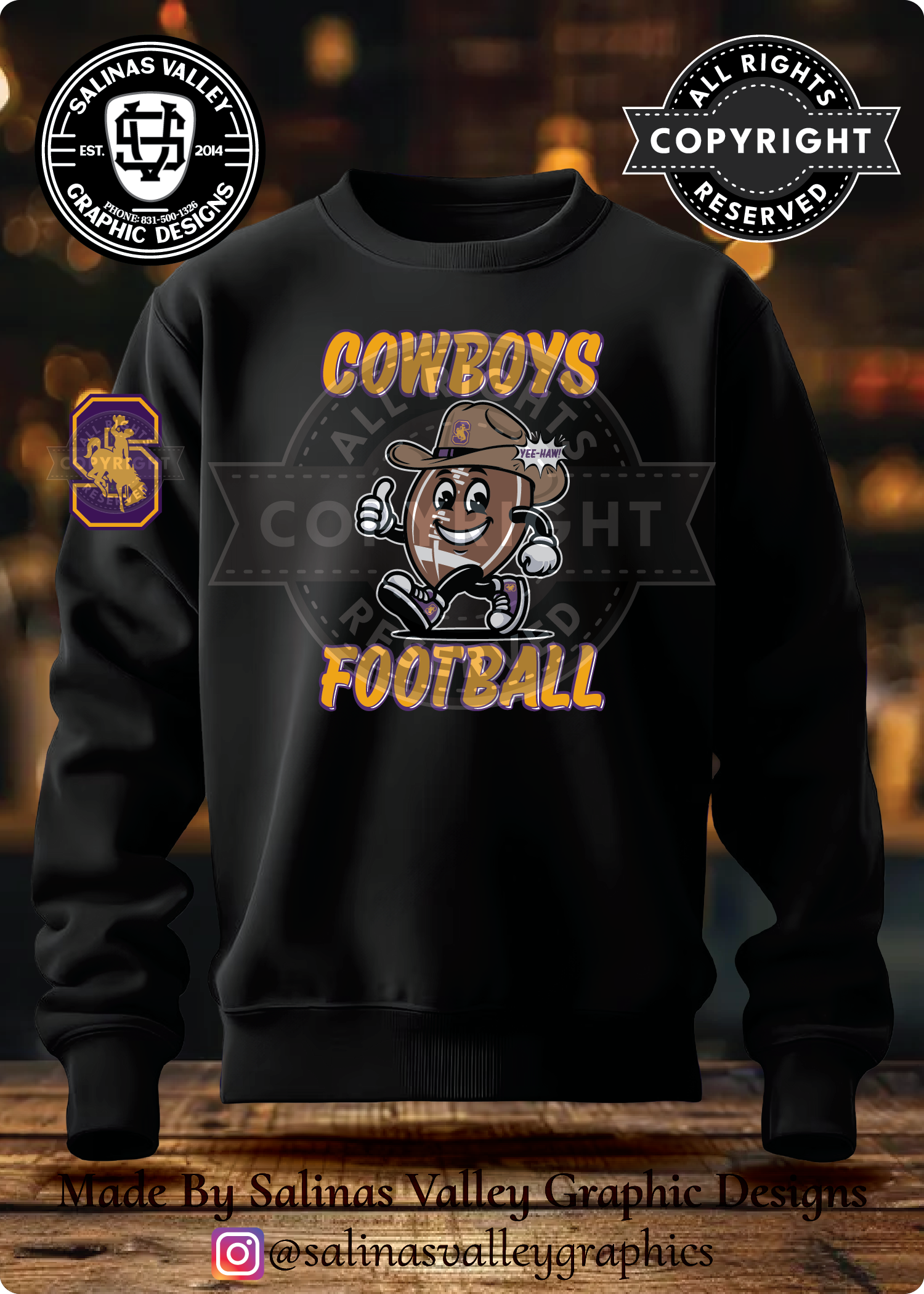 SHS Football Style 18 Black