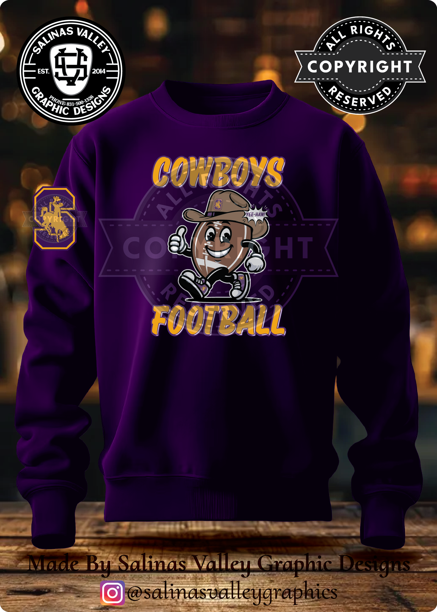 SHS Football Style 18 Purple