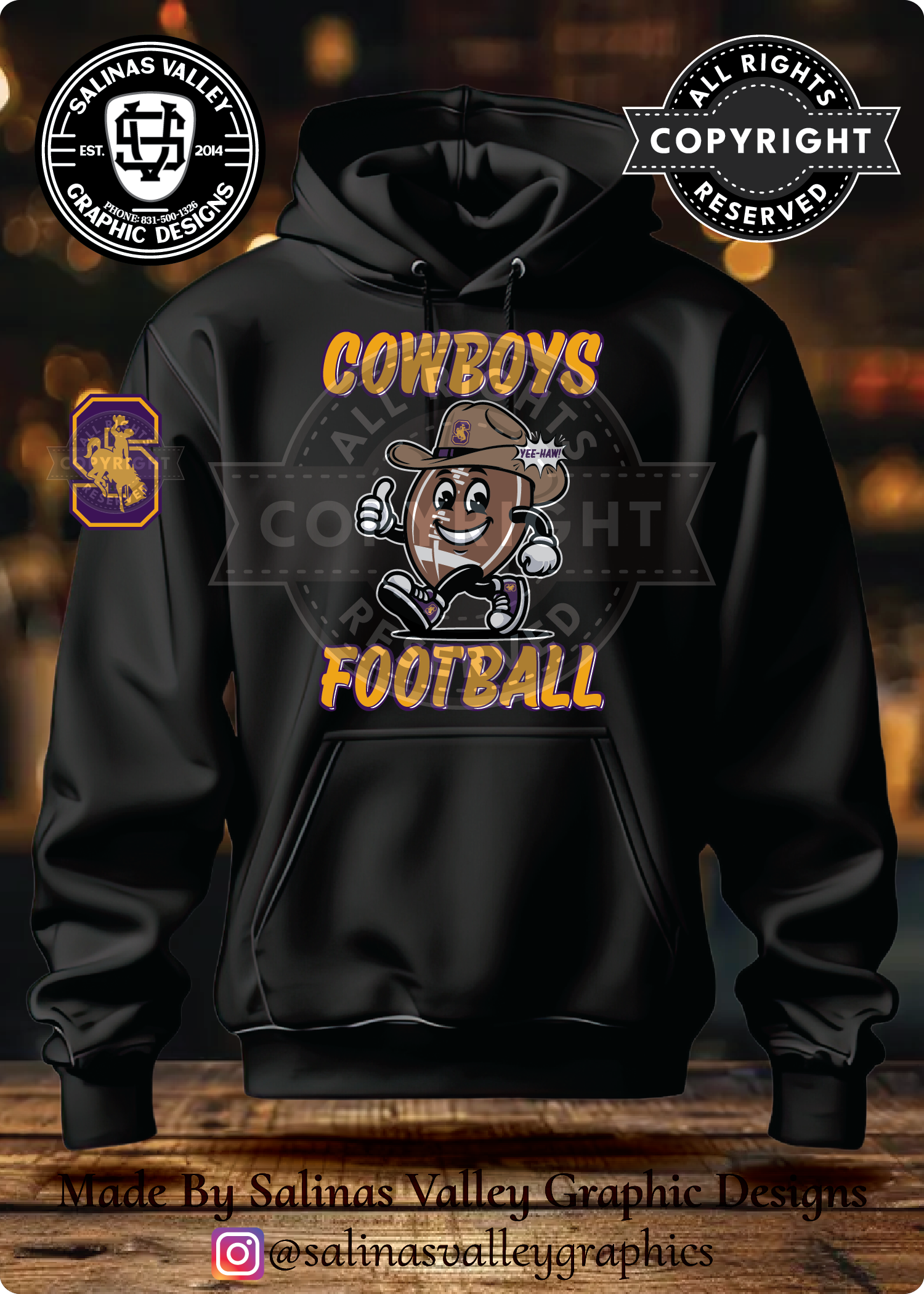 SHS Football Style 18 Black