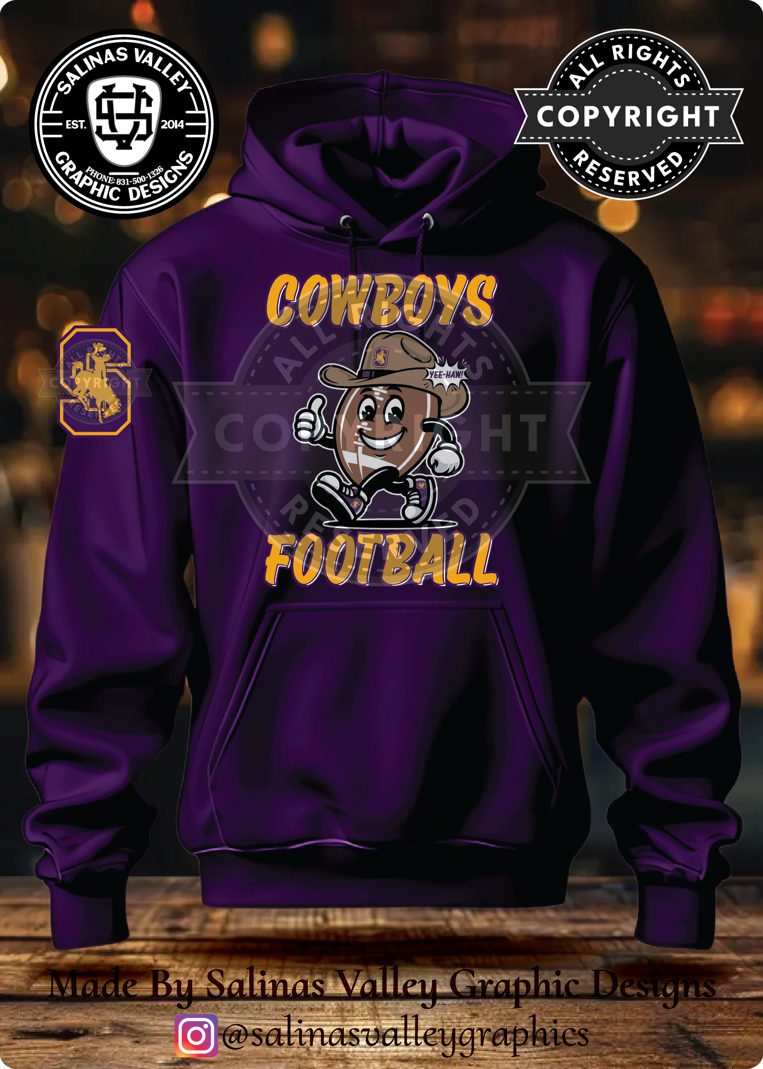 SHS Football Style 18 Purple