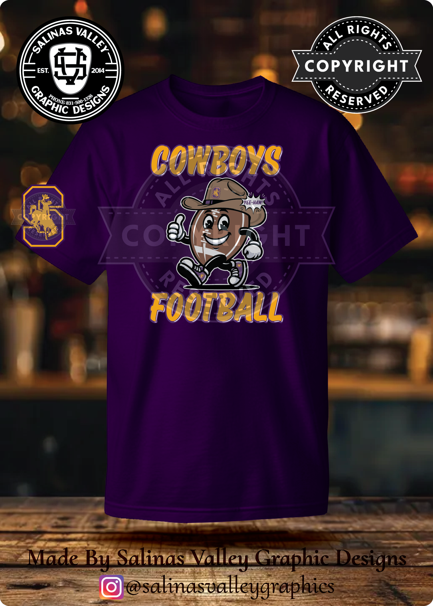 SHS Football Style 18 Purple