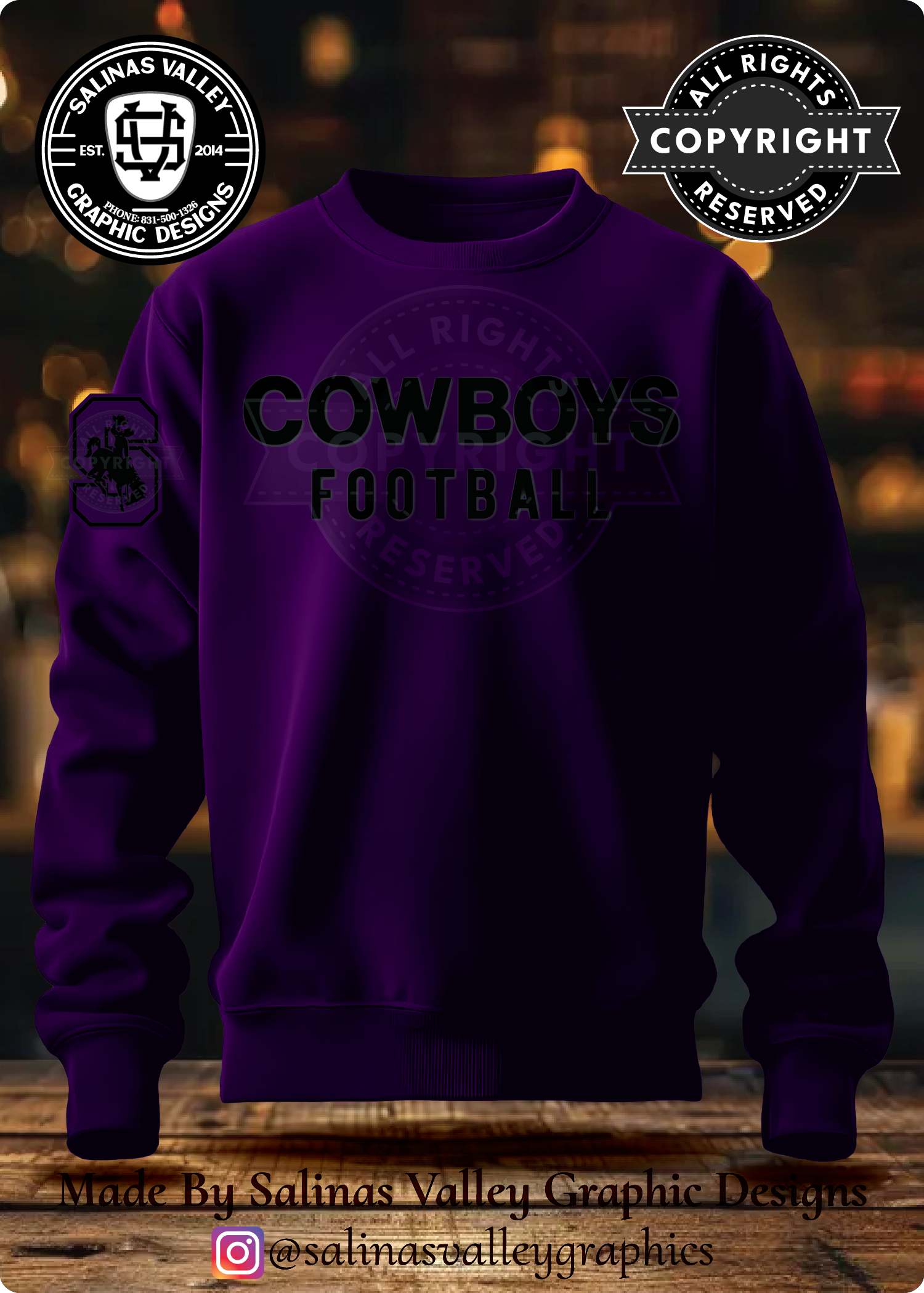 SHS Football Style 2 Purple