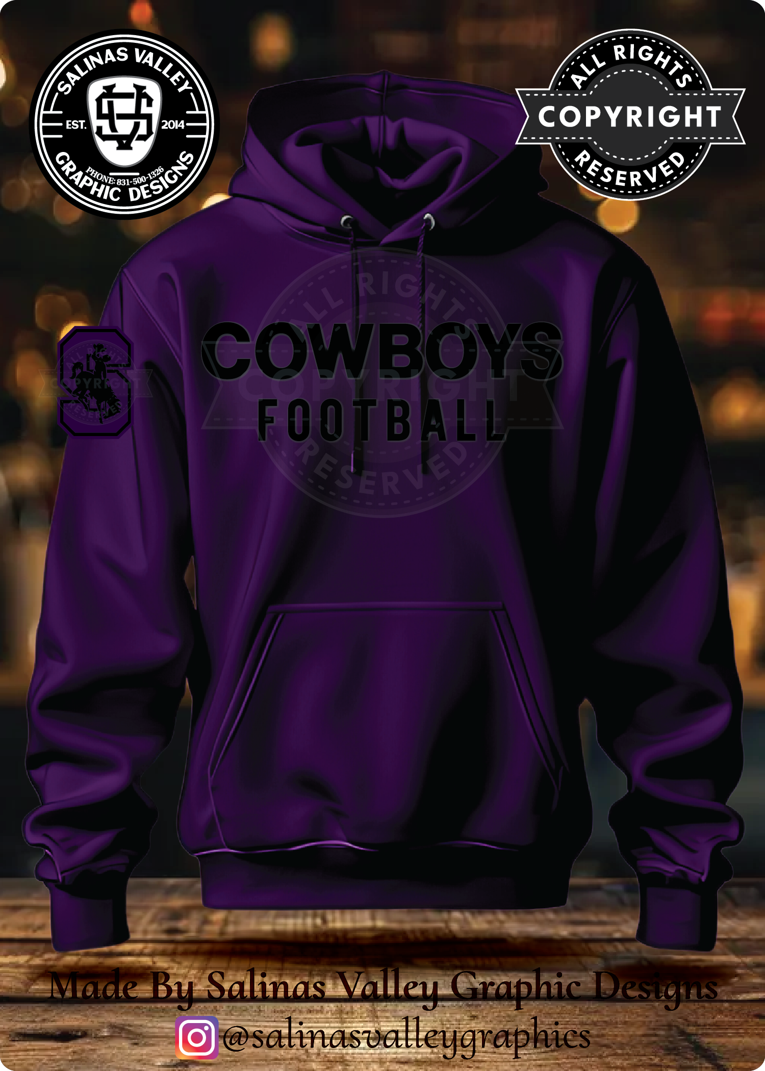 SHS Football Style 2 Purple