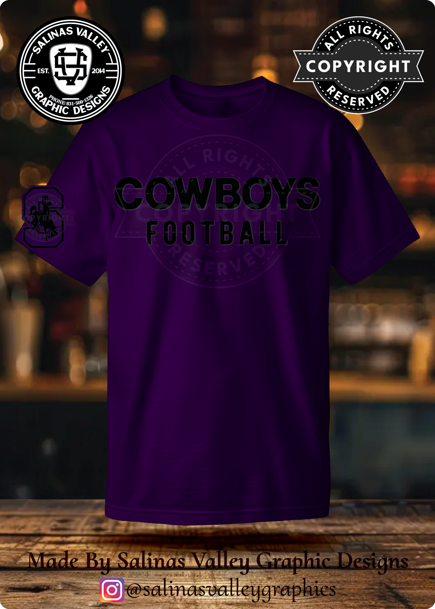 SHS Football Style 2 Purple