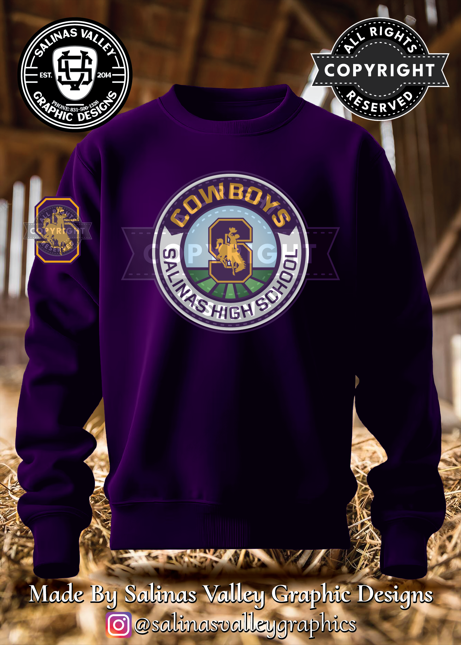 SHS Football Style 23 Purple