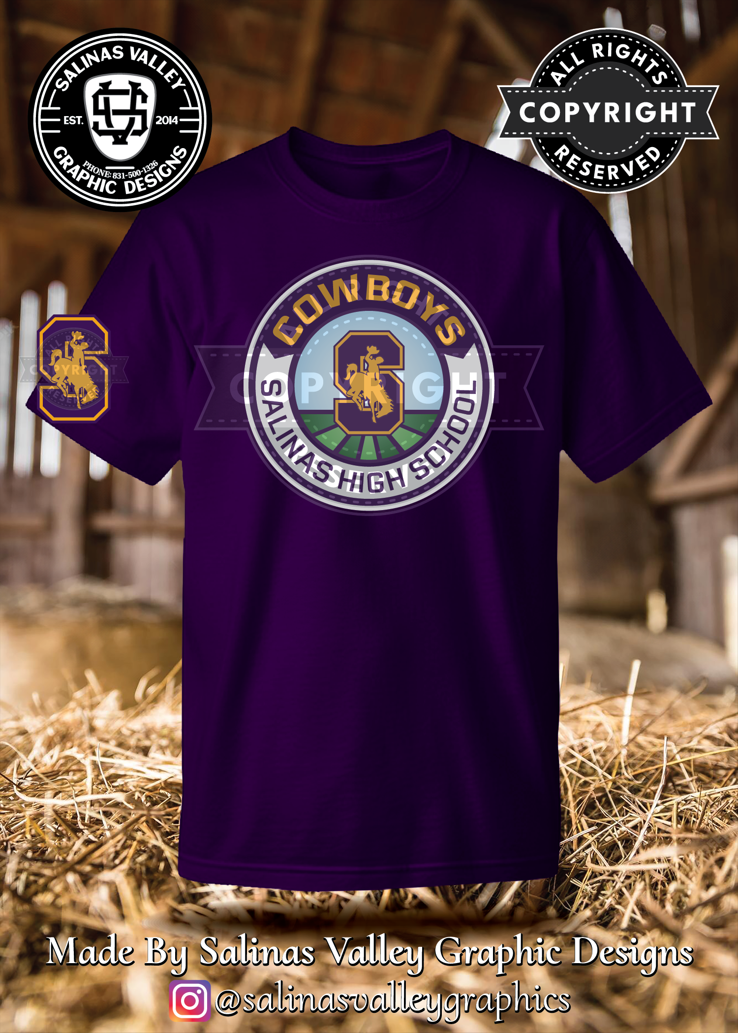 SHS Football Style 23 Purple