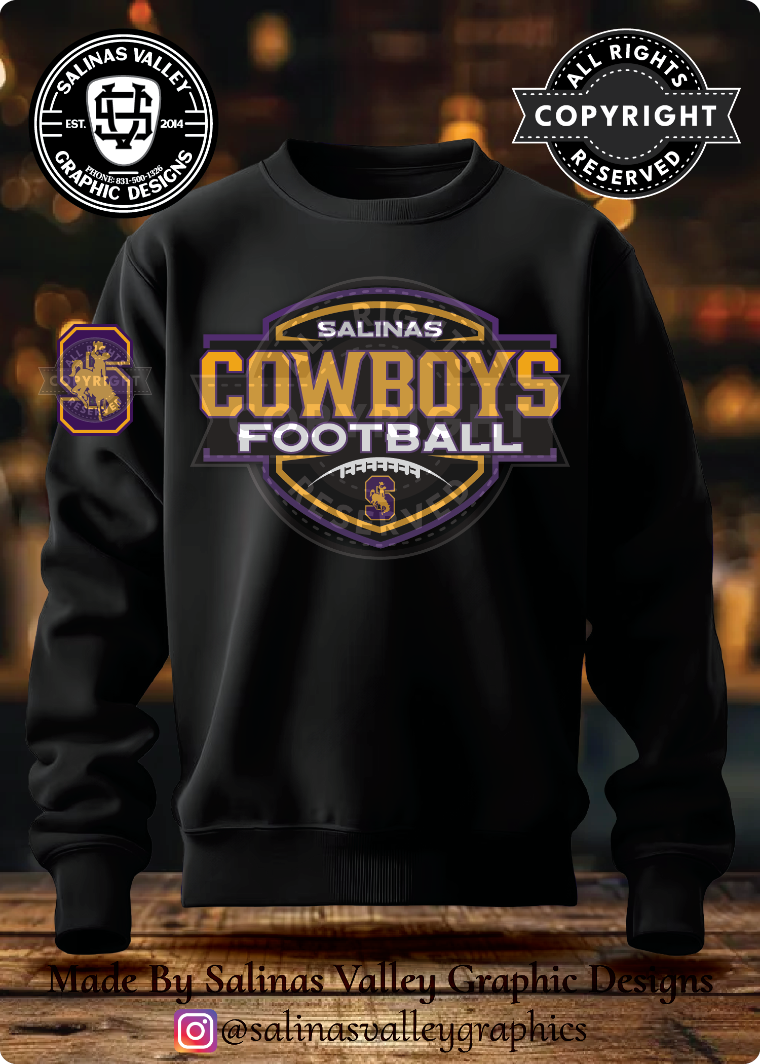 SHS Football Style 24 Black