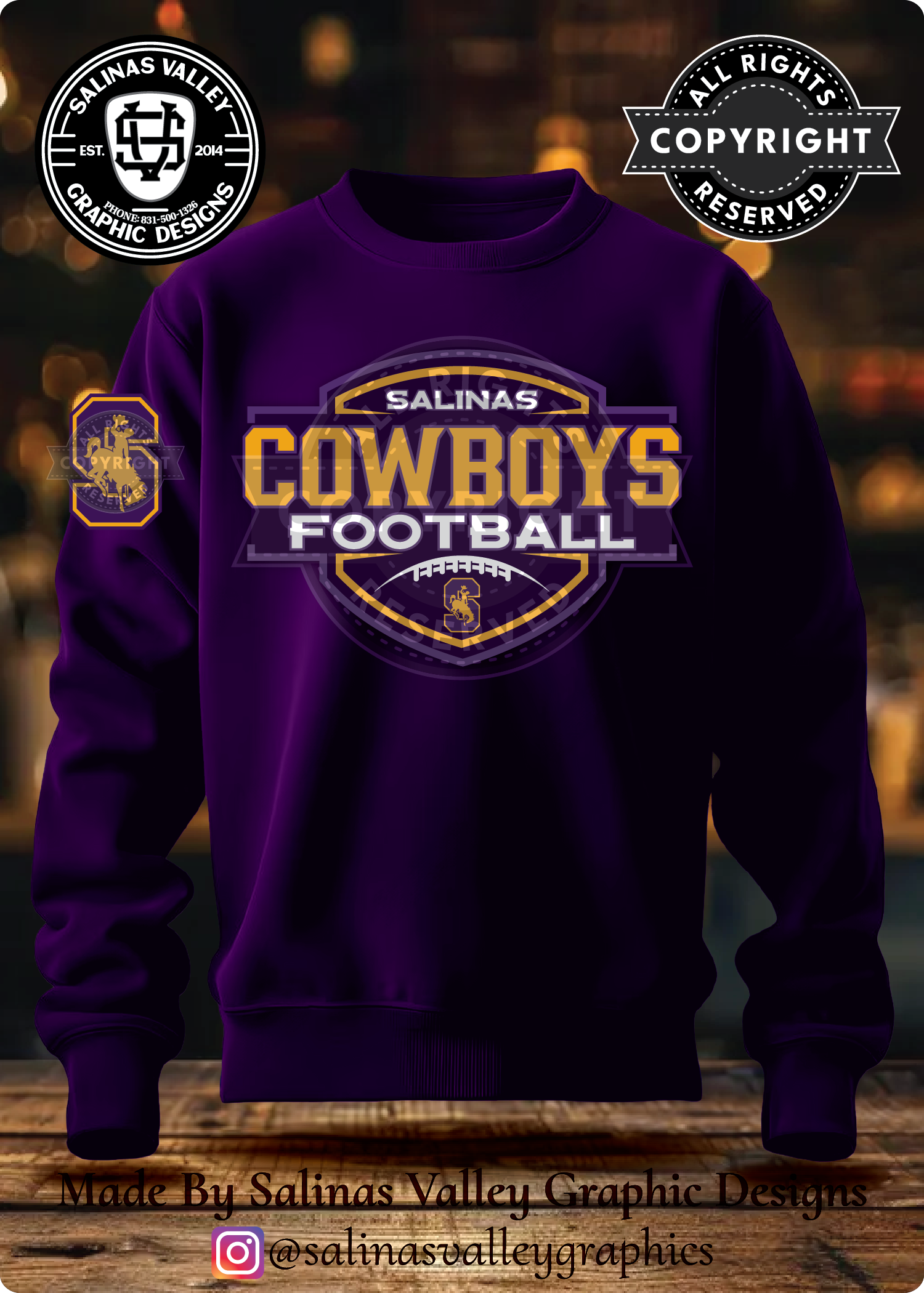 SHS Football Style 24 Purple