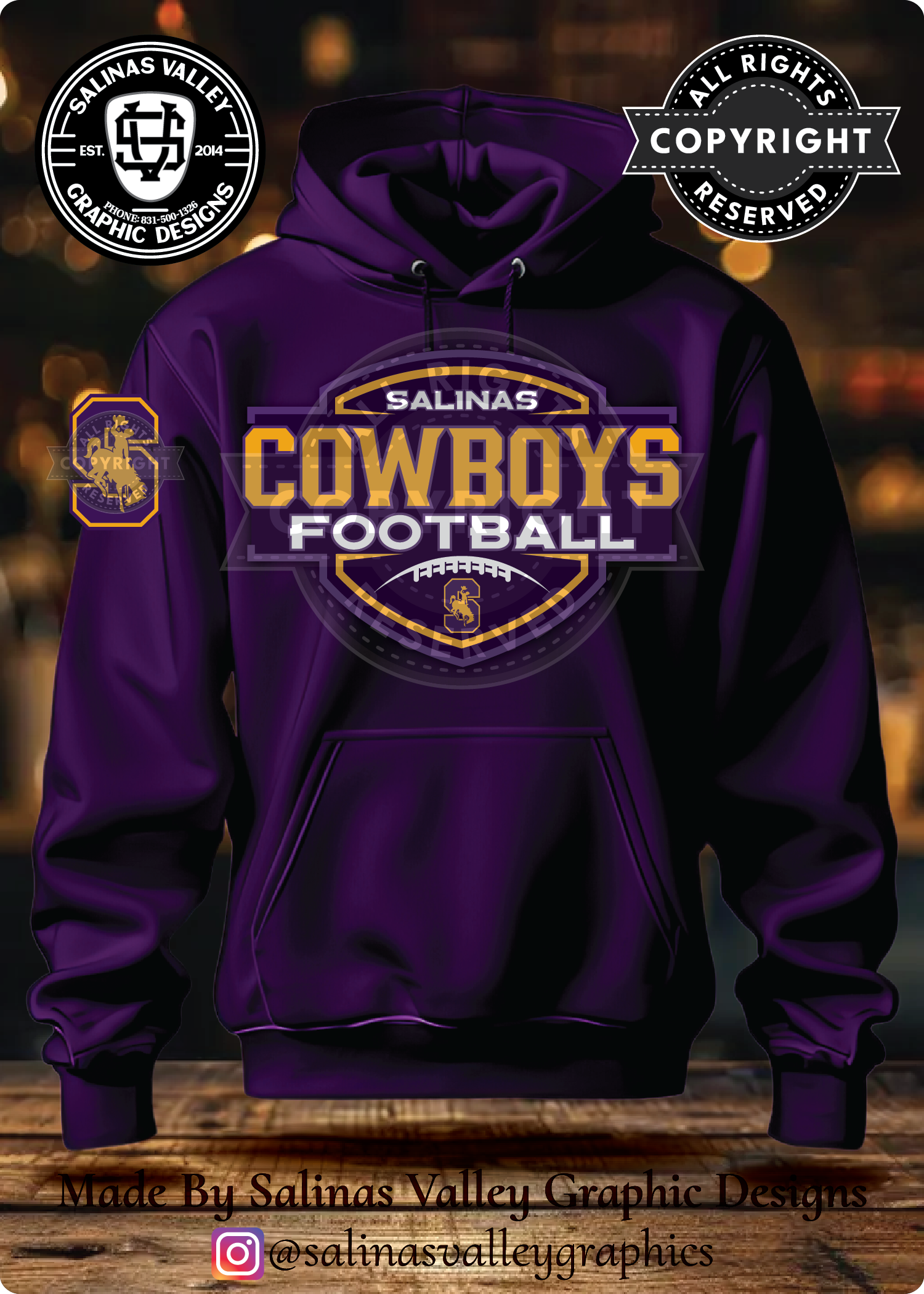 SHS Football Style 24 Purple