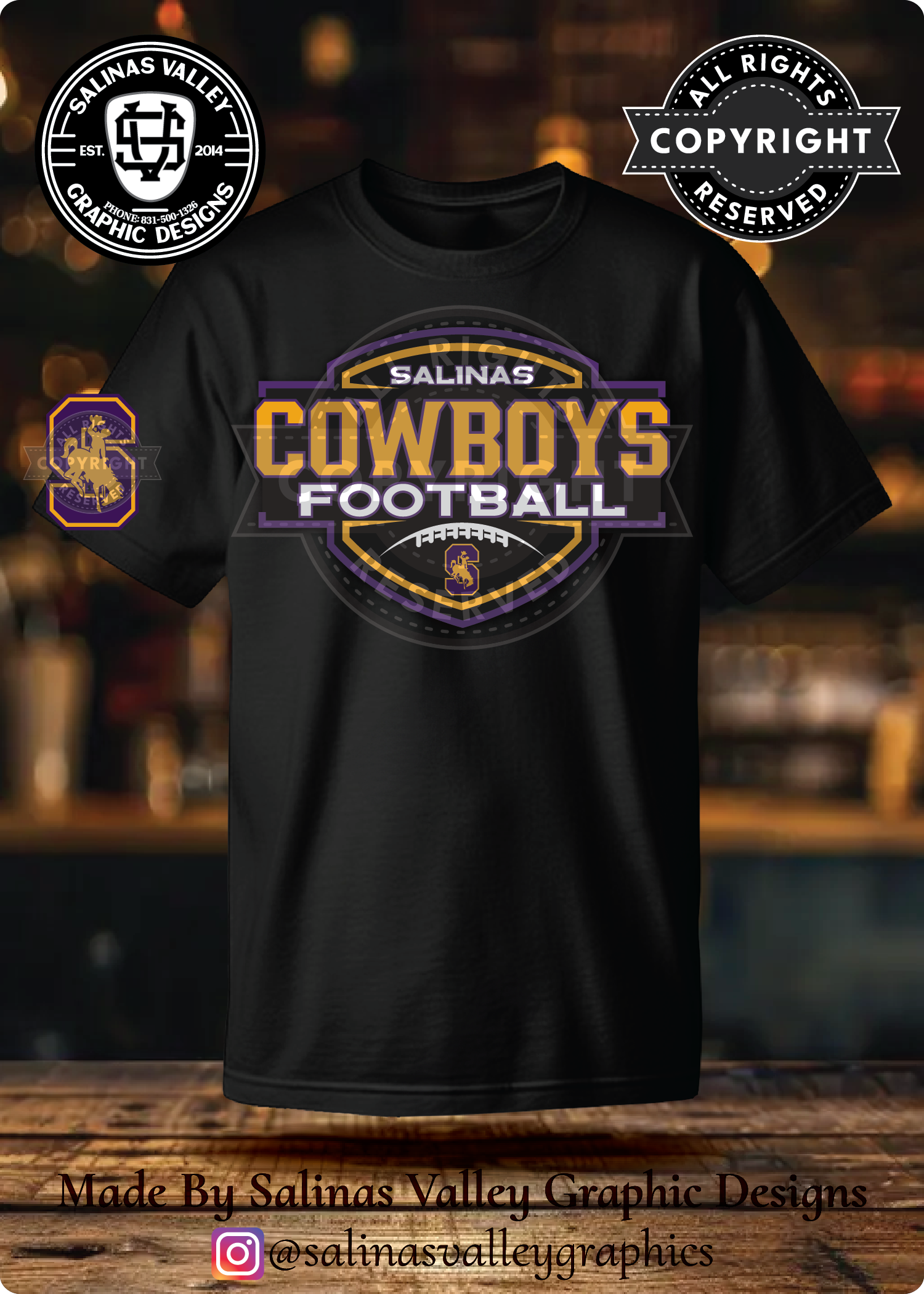SHS Football Style 24 Black
