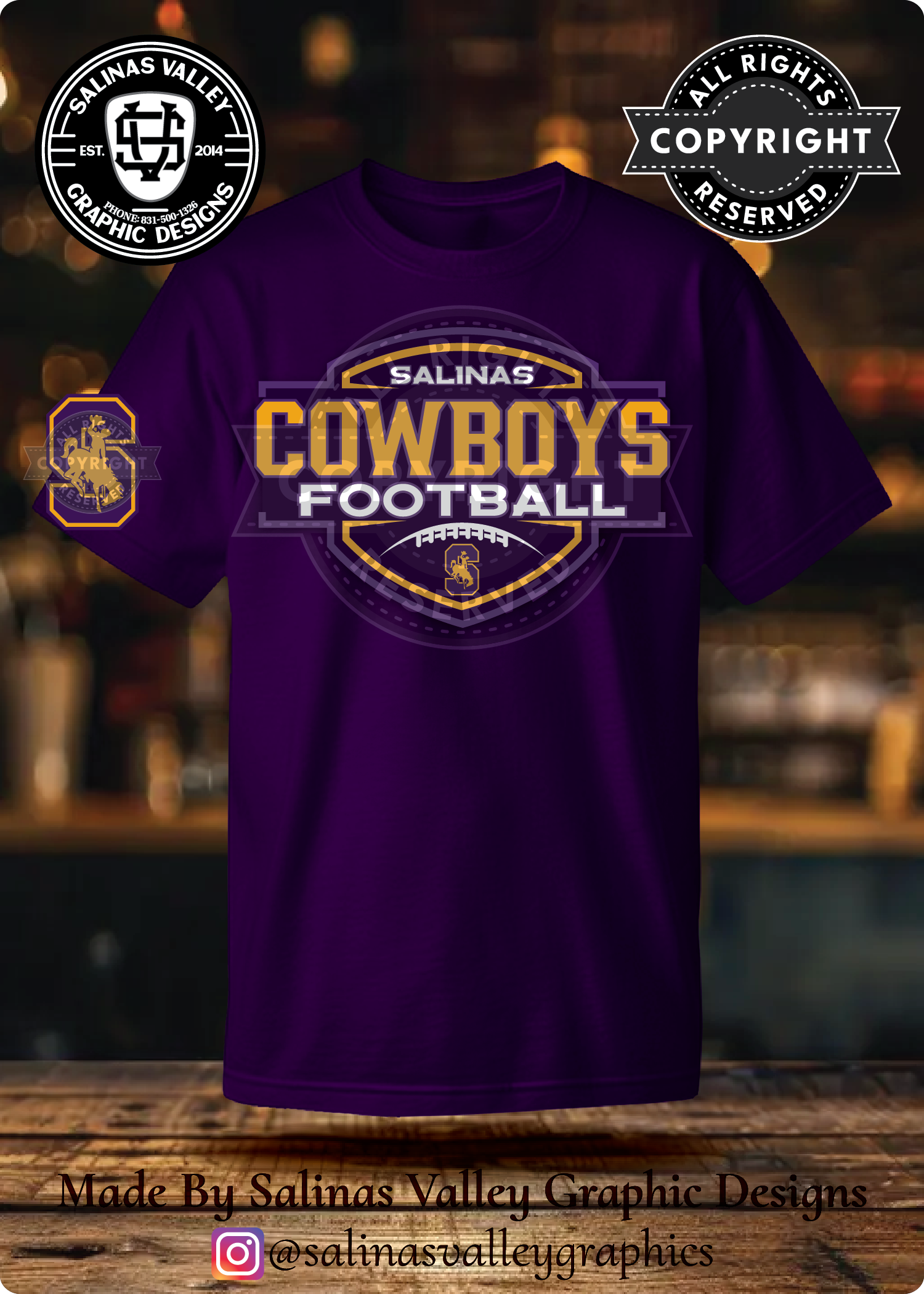 SHS Football Style 24 Purple
