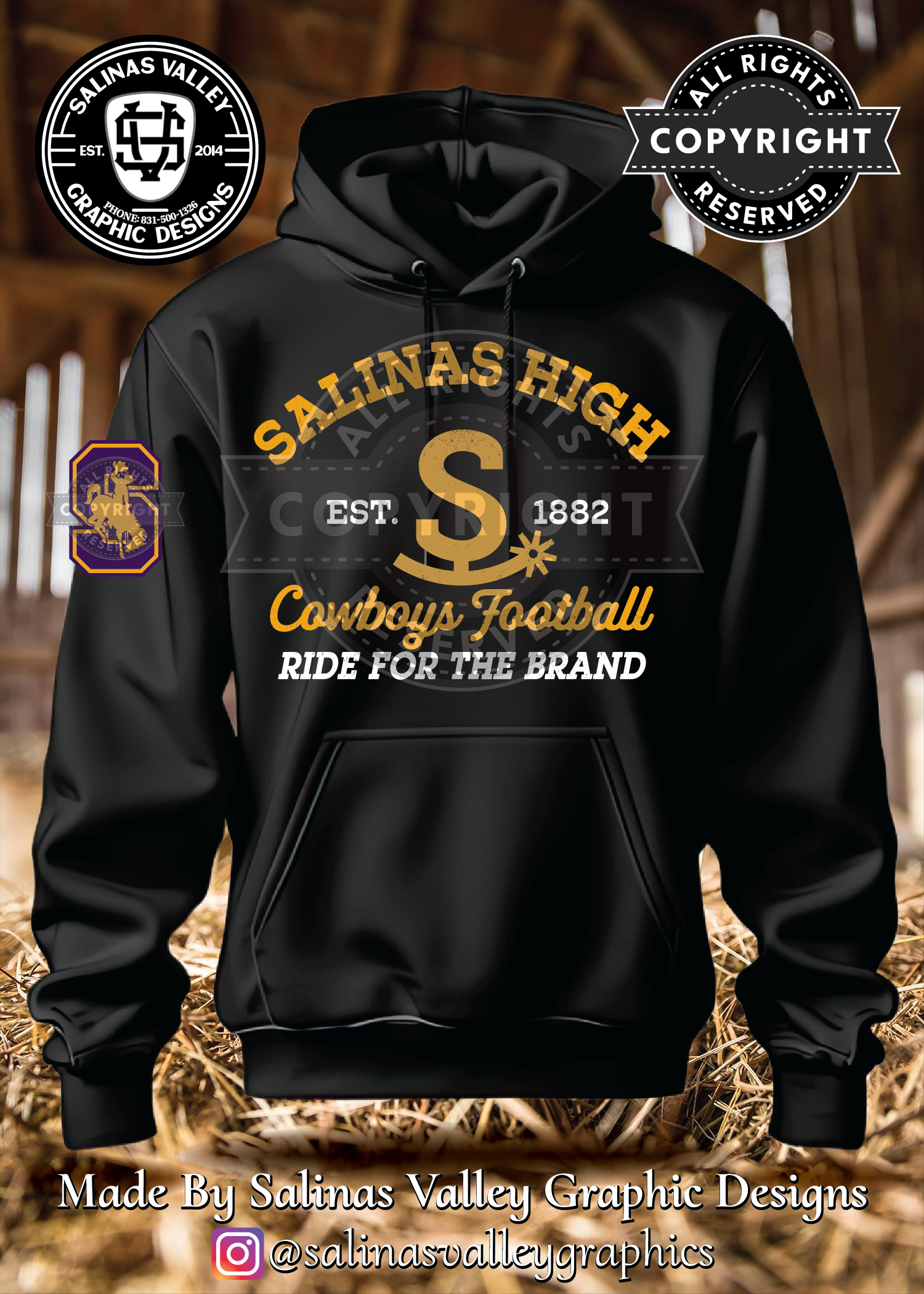 SHS Football Style 25 Black - Glitter