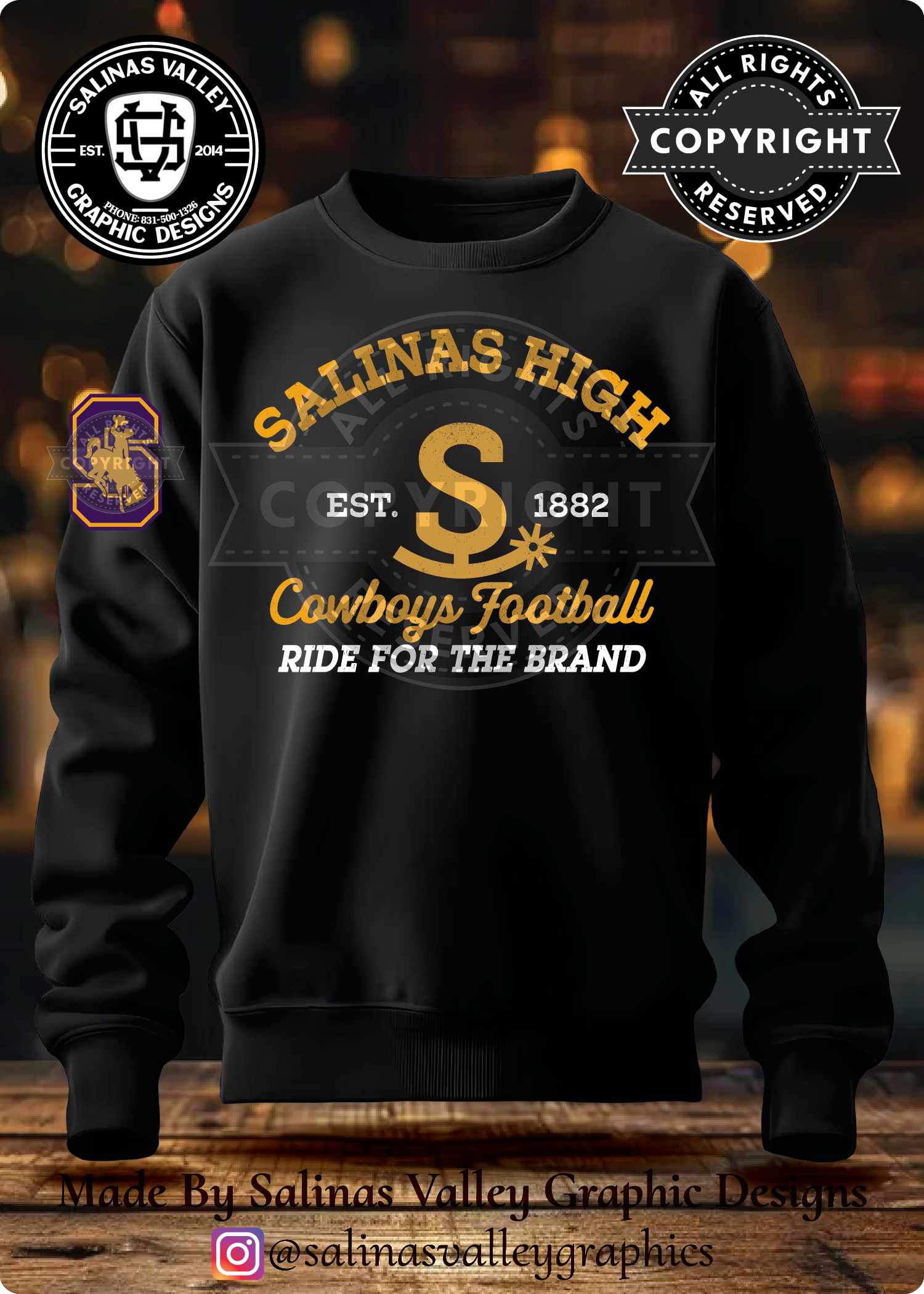 SHS Football Style 25 Black