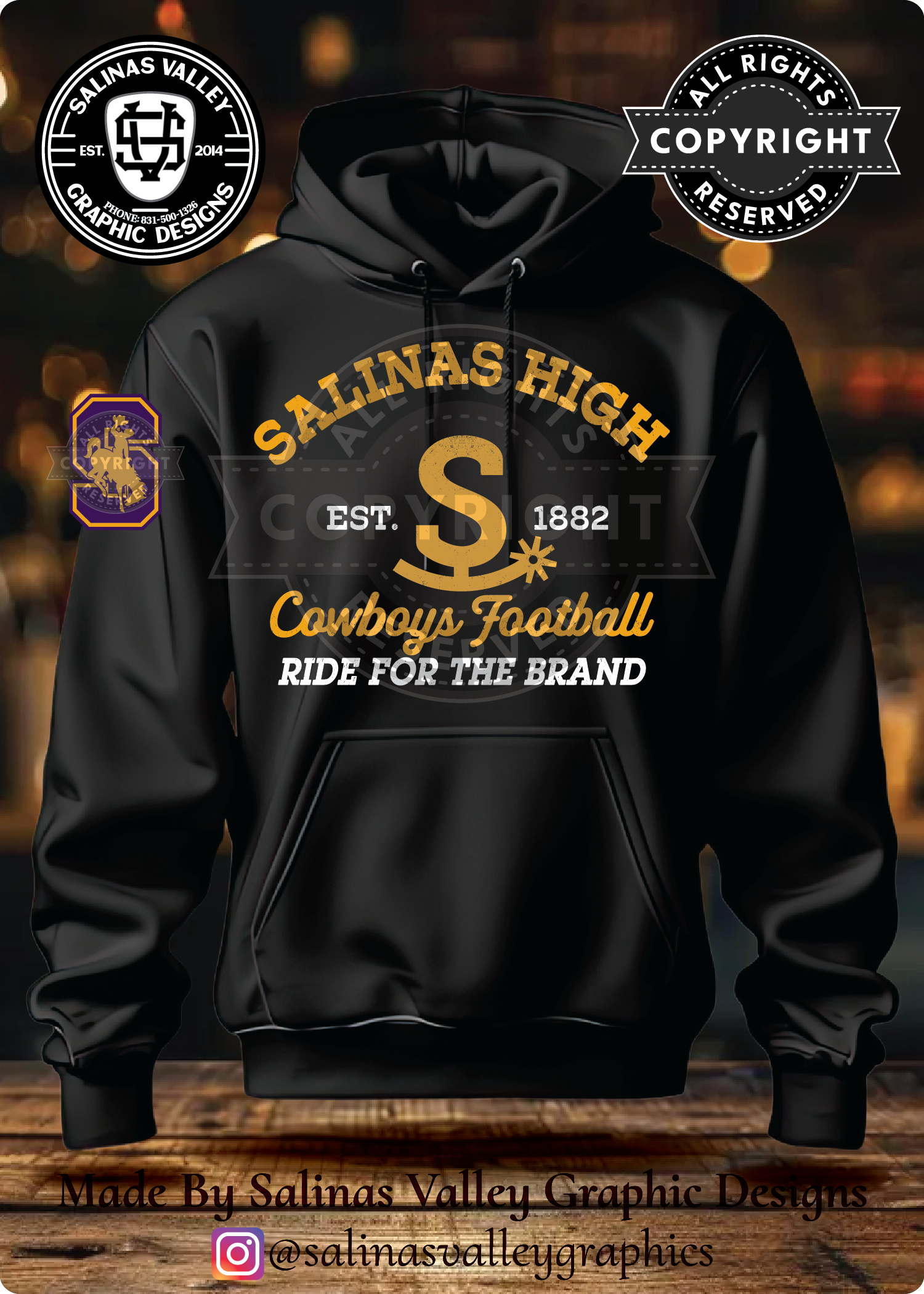 SHS Football Style 25 Black