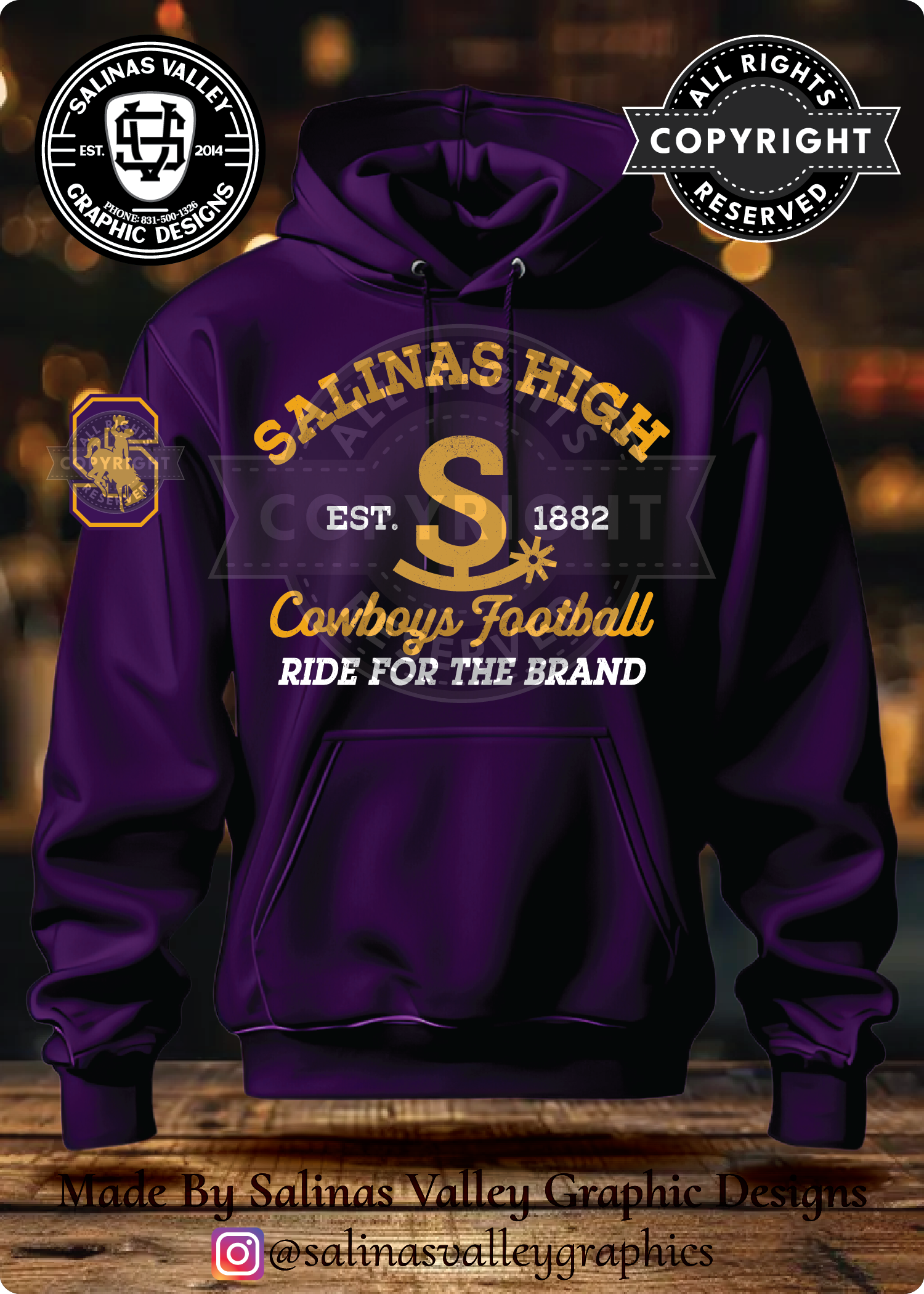 SHS Football Style 25 Purple