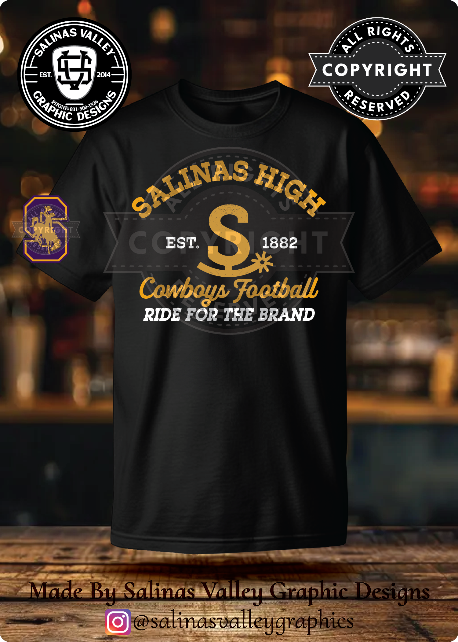 SHS Football Style 25 Black