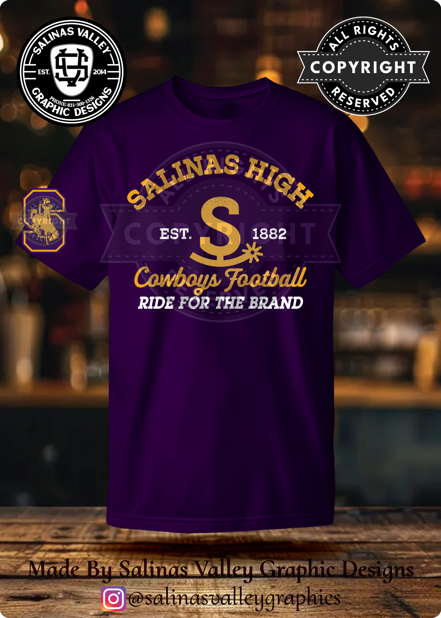 SHS Football Style 25 Purple