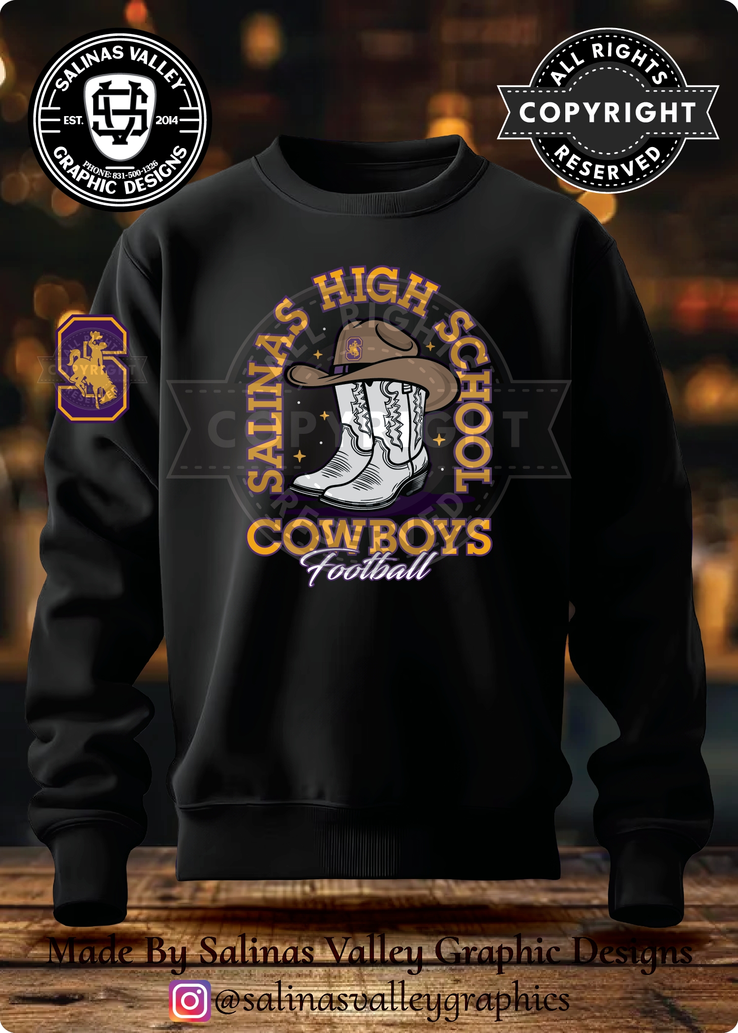 SHS Football Style 27 Black