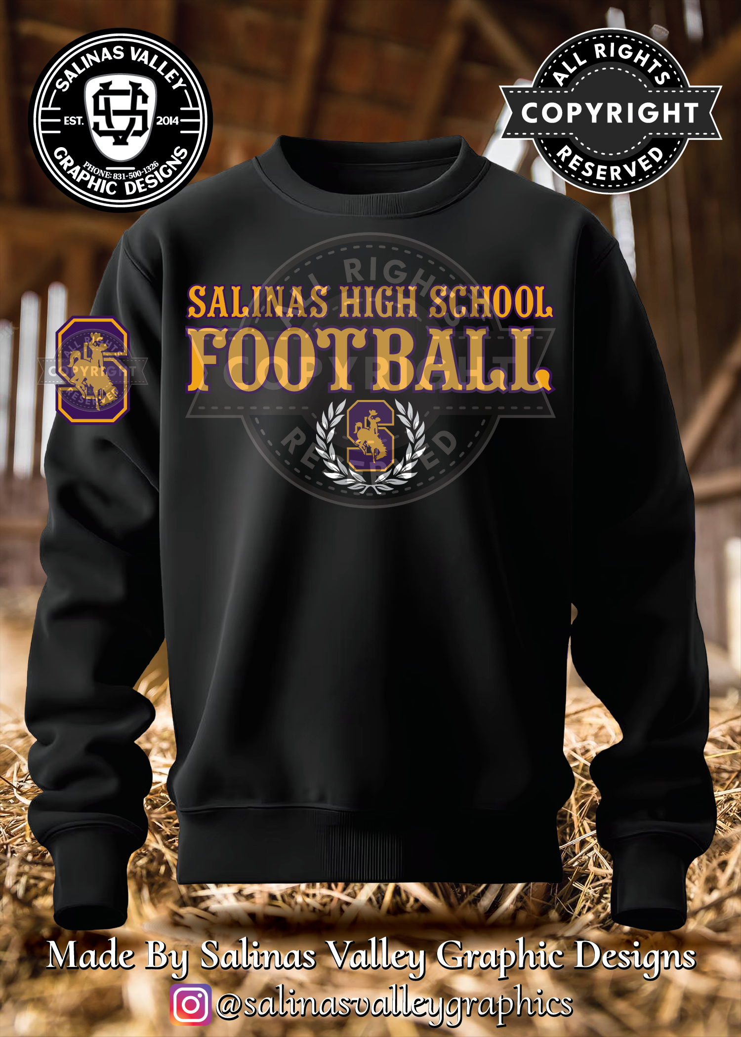 SHS Football Style 3 Black - Glitter